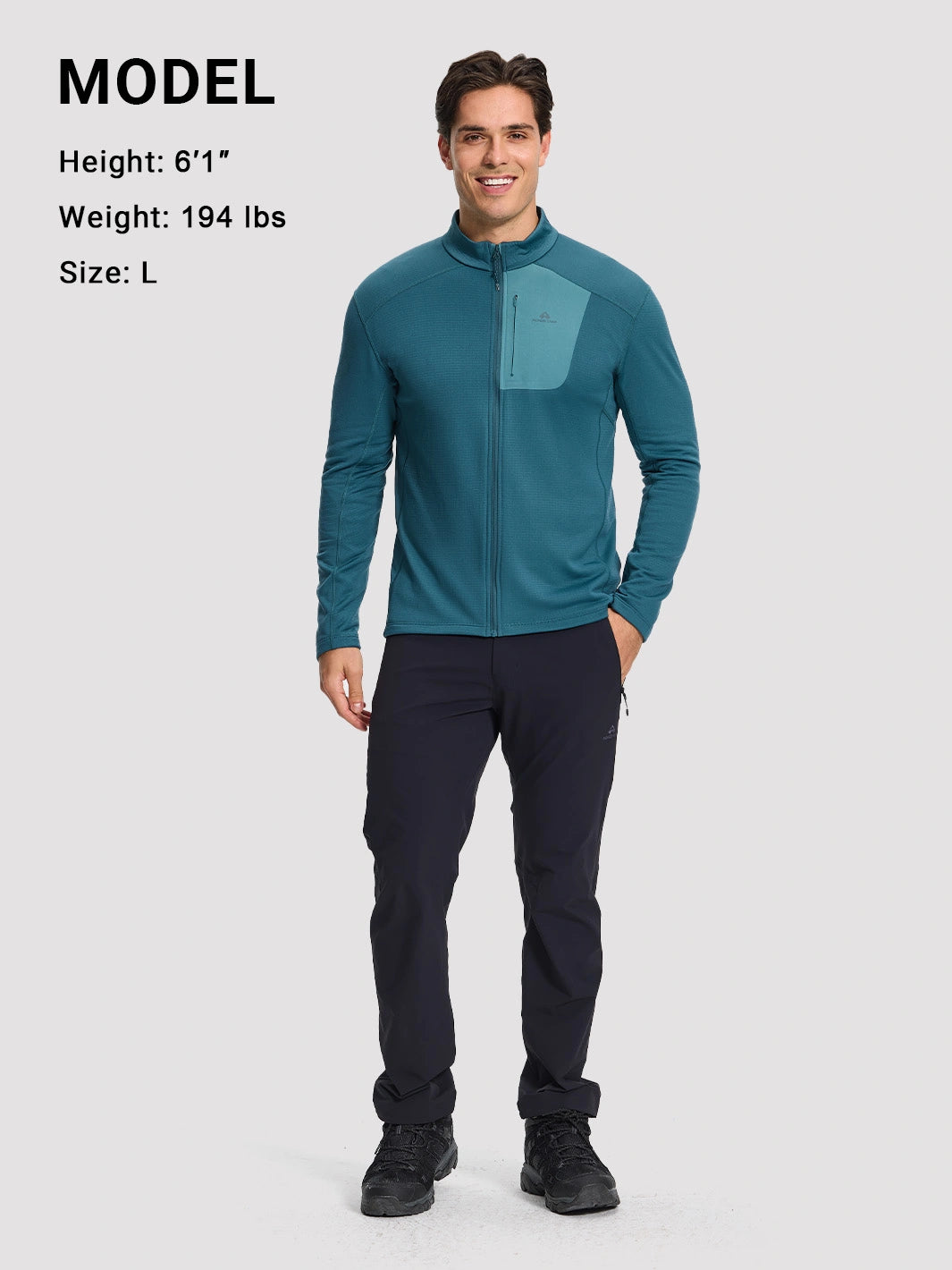 Men's Grid Fleece Full-Zip Mid Layer Jacket