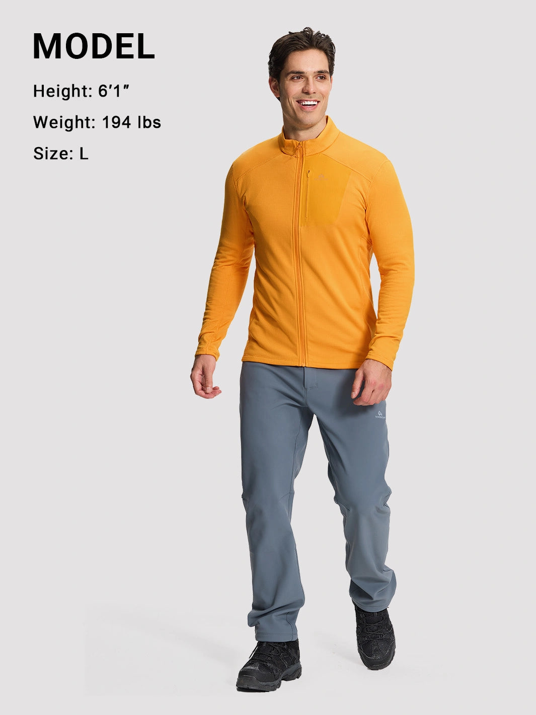 Men's Grid Fleece Full-Zip Mid Layer Jacket