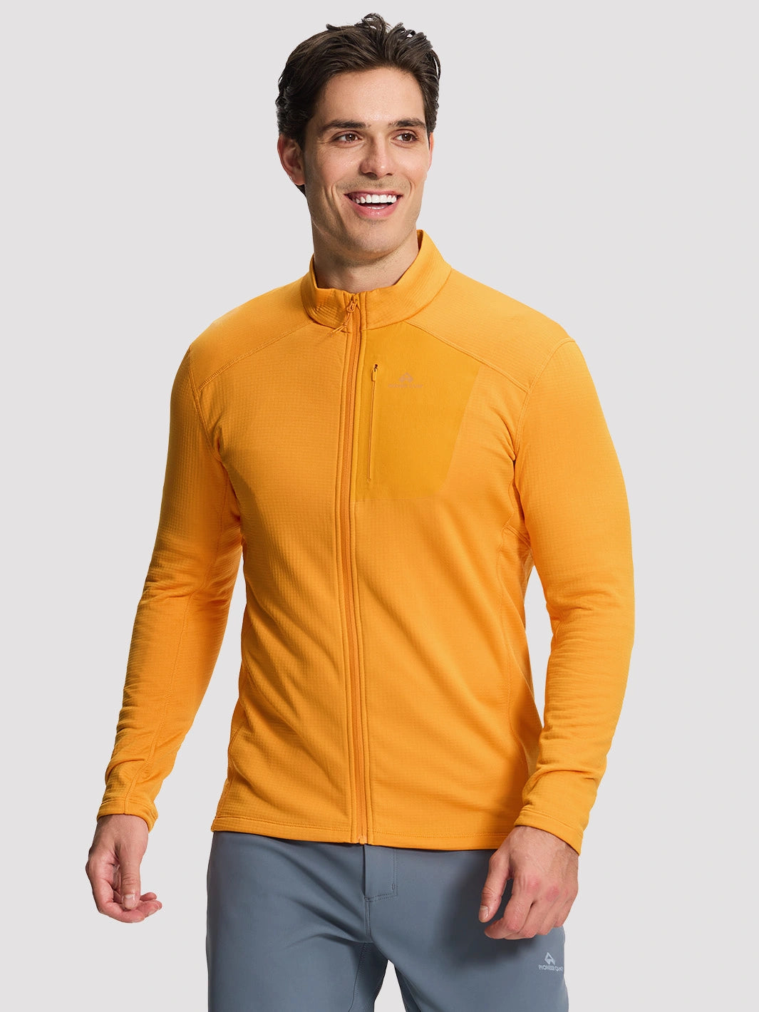 Men's Grid Fleece Full-Zip Mid Layer Jacket