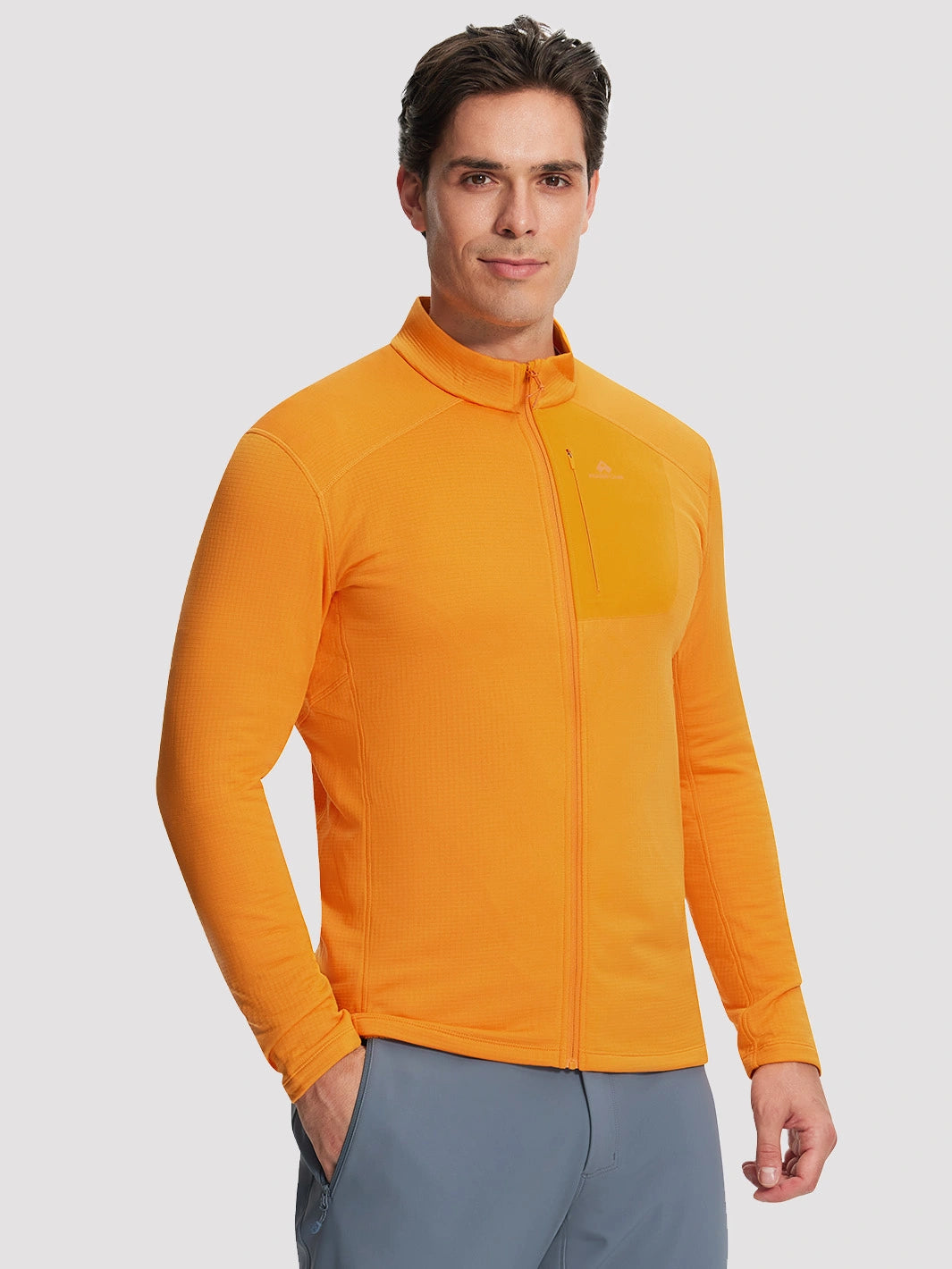 Men's Grid Fleece Full-Zip Mid Layer Jacket