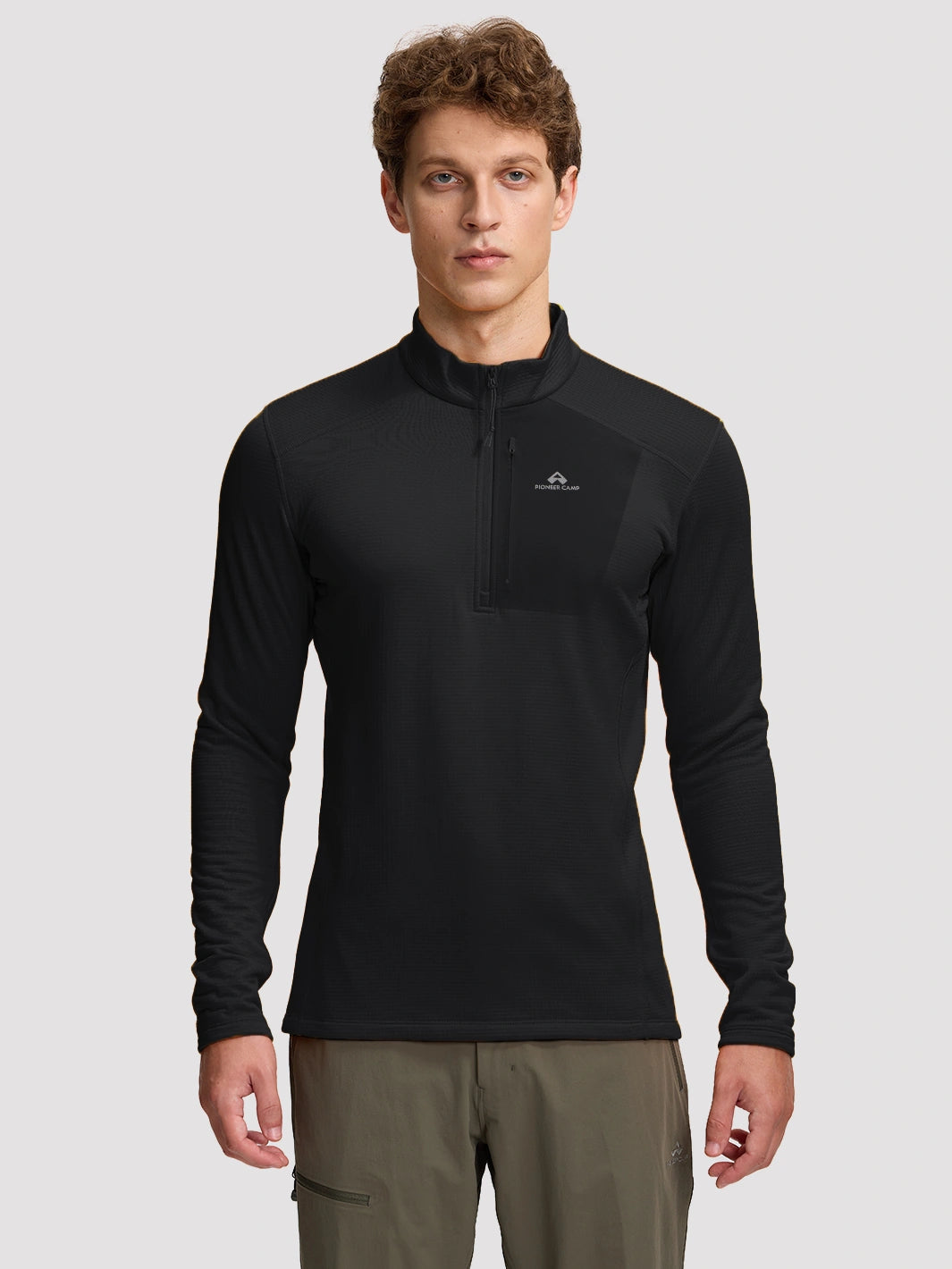 Men's Lightweight 1/4-Zip Grid Fleece Pullover PIONEER CAMP