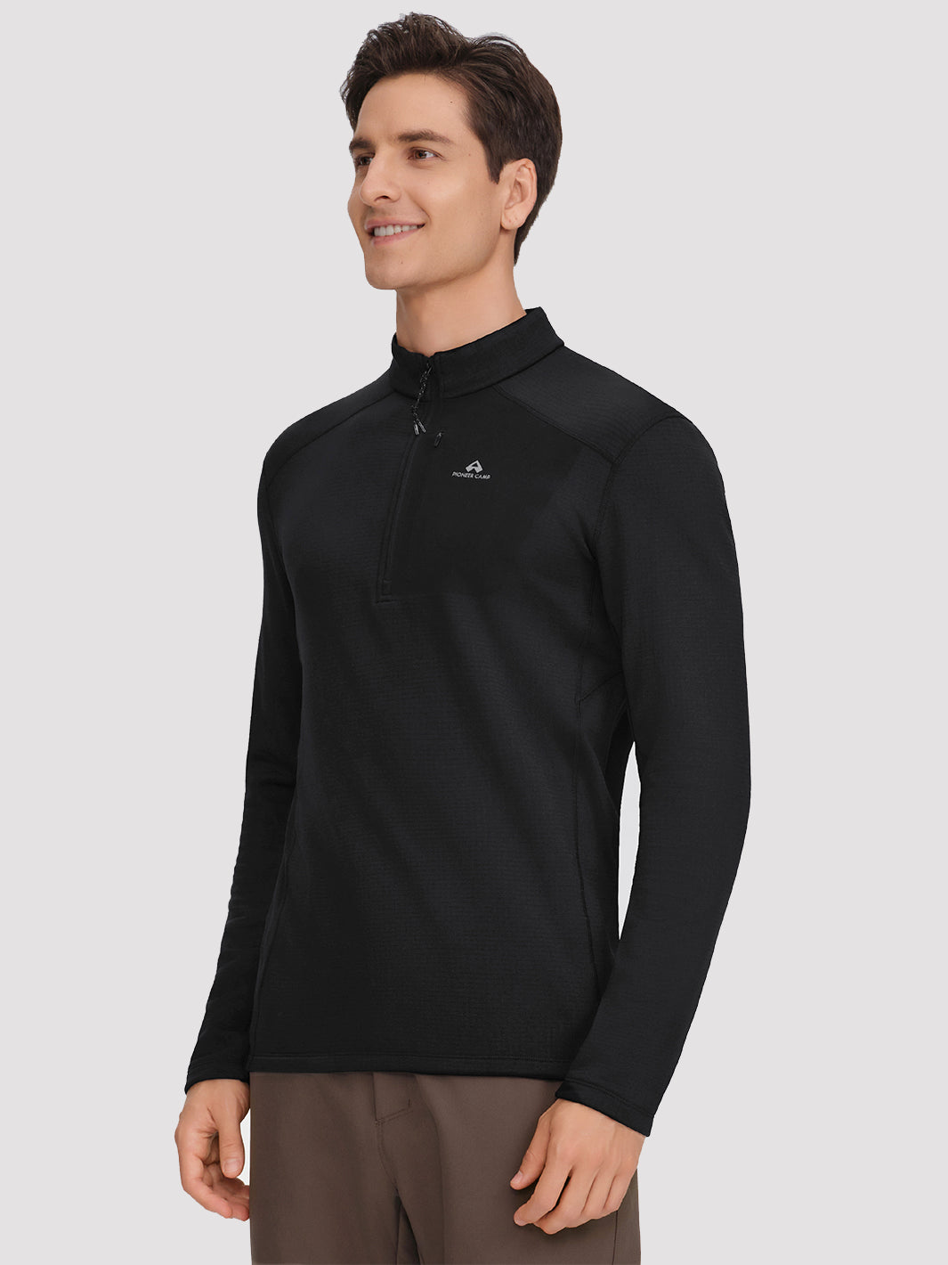 Men's Lightweight 1/4-Zip Grid Fleece Jacket