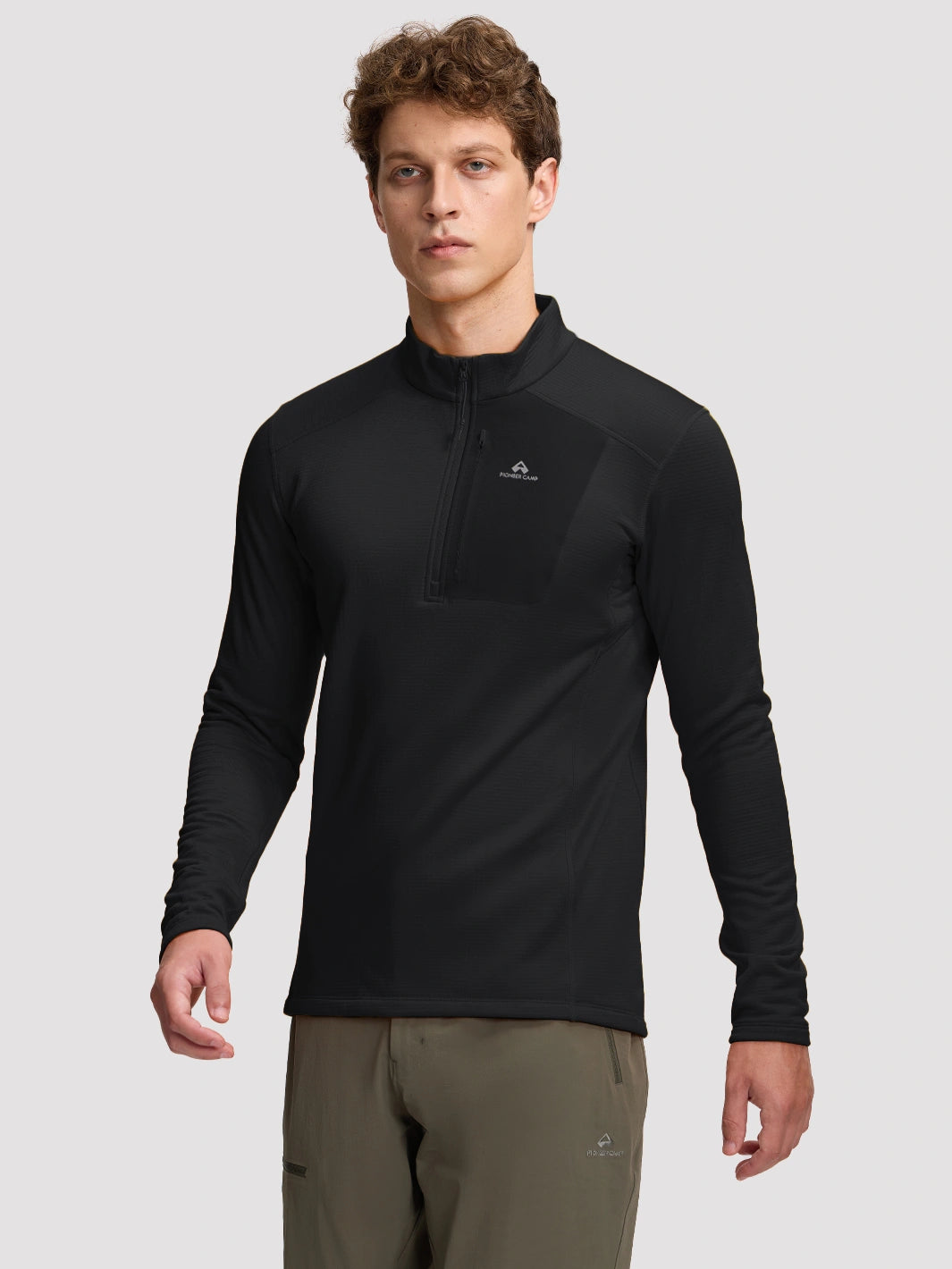 Men's Lightweight 1/4-Zip Grid Fleece Pullover PIONEER CAMP