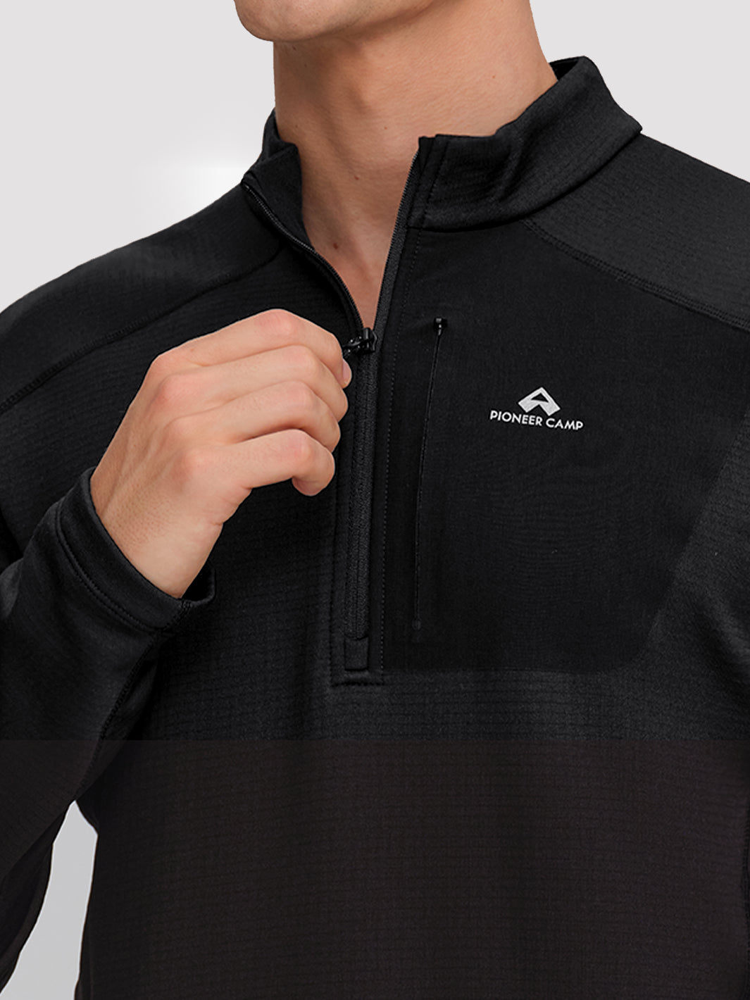 Men's Lightweight 1/4-Zip Grid Fleece Jacket