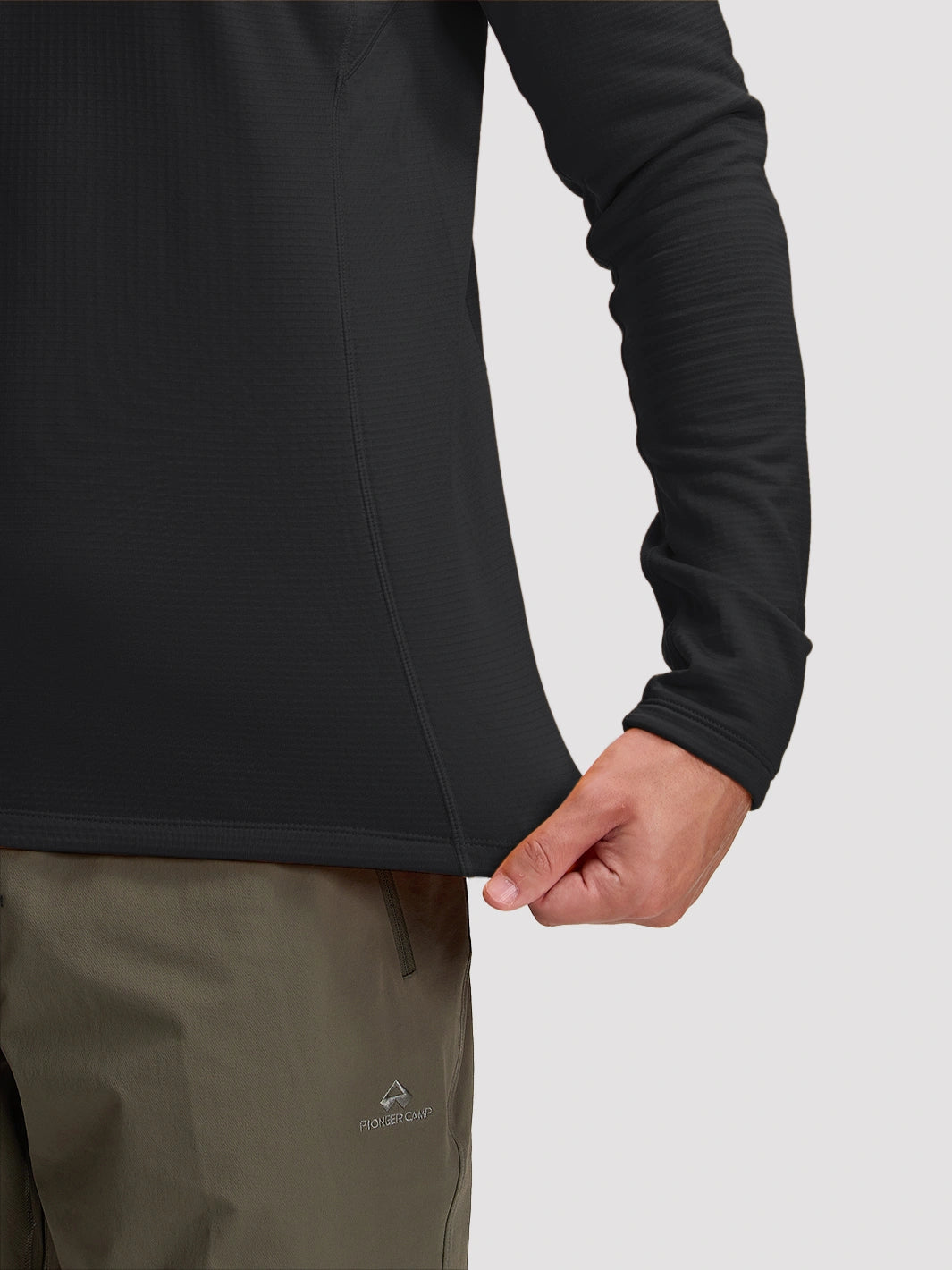 Men's Lightweight 1/4-Zip Grid Fleece Pullover PIONEER CAMP