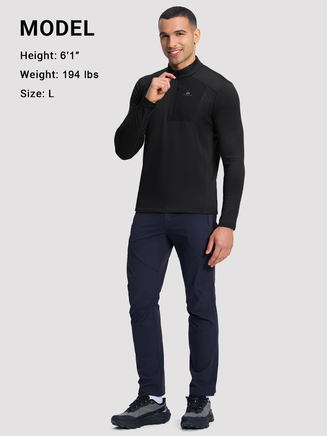 Men's Dynamic Half Zip Grid Fleece Pullover PIONEER CAMP