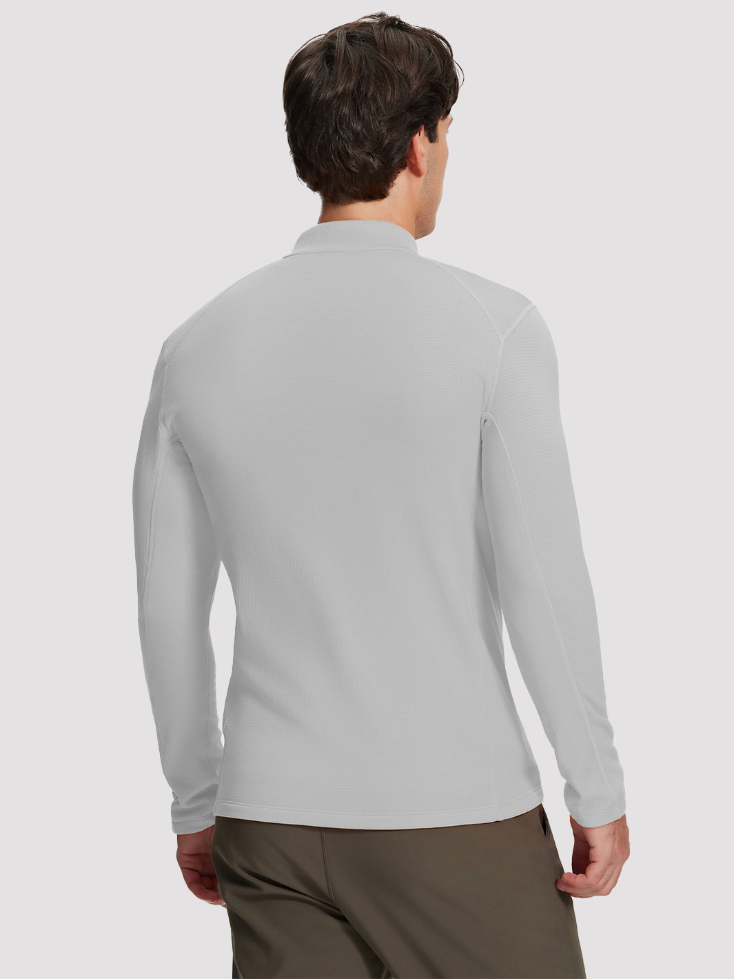 Men's Lightweight 1/4-Zip Grid Fleece Jacket