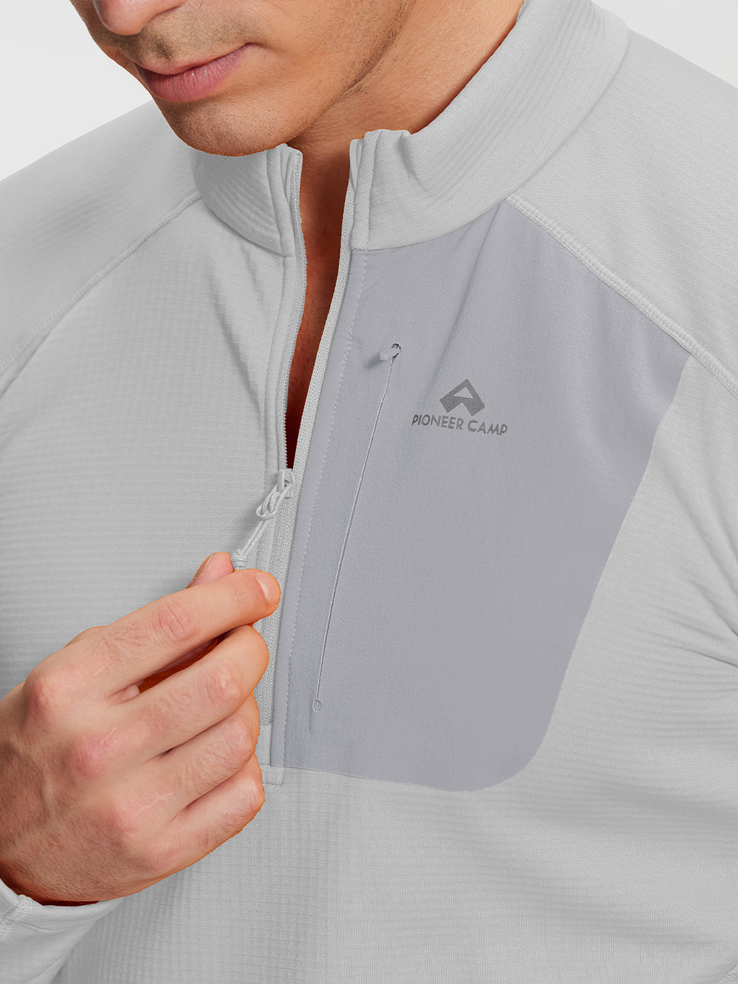 Men's Lightweight 1/4-Zip Grid Fleece Jacket