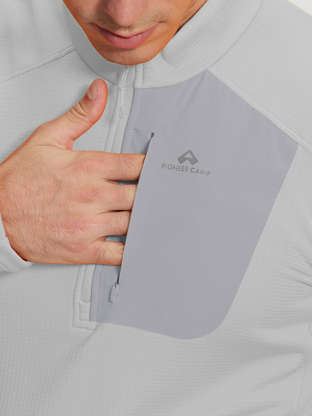 Men's Lightweight 1/4-Zip Grid Fleece Jacket