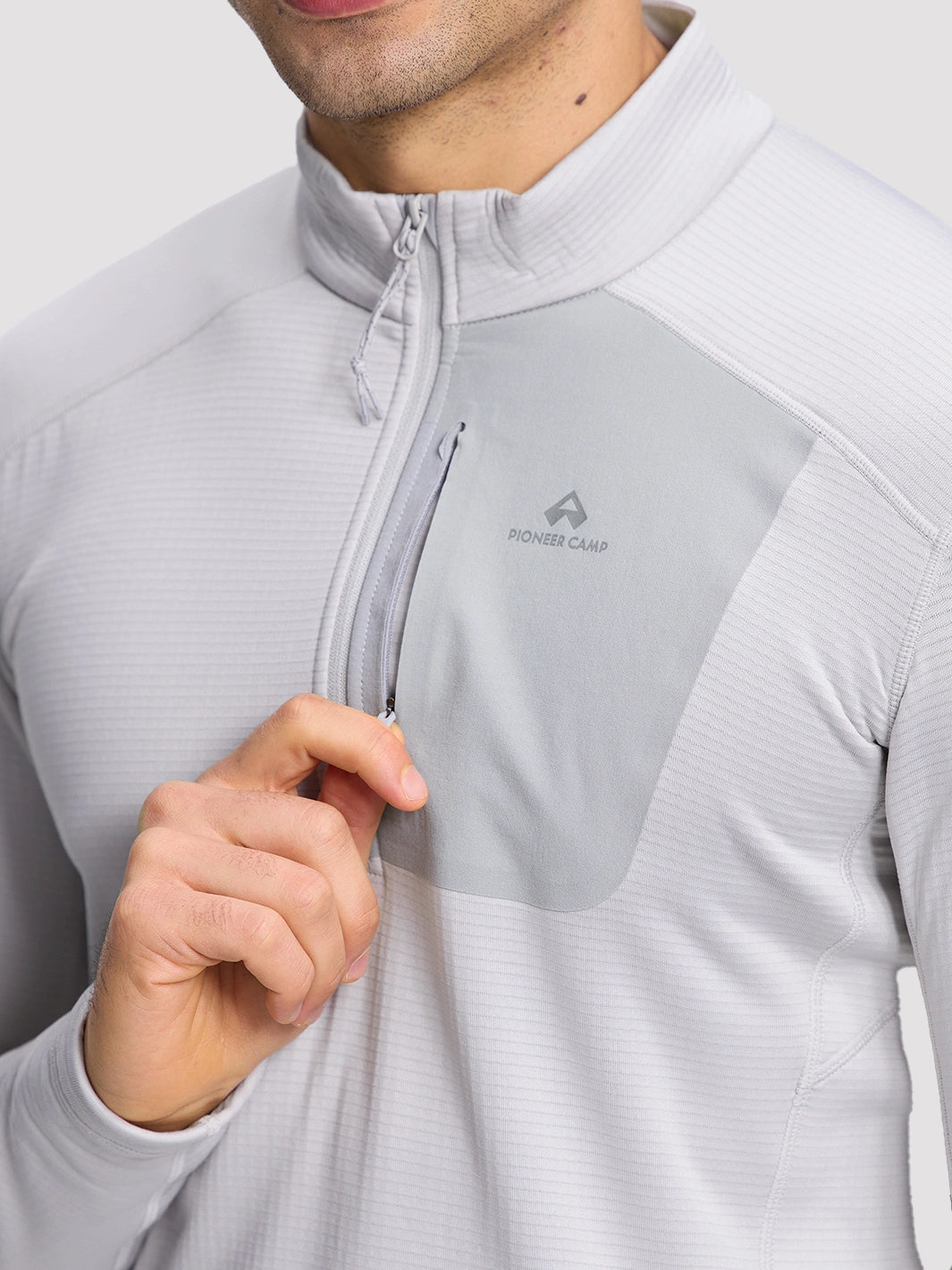 Men's Dynamic Half Zip Grid Fleece Pullover PIONEER CAMP