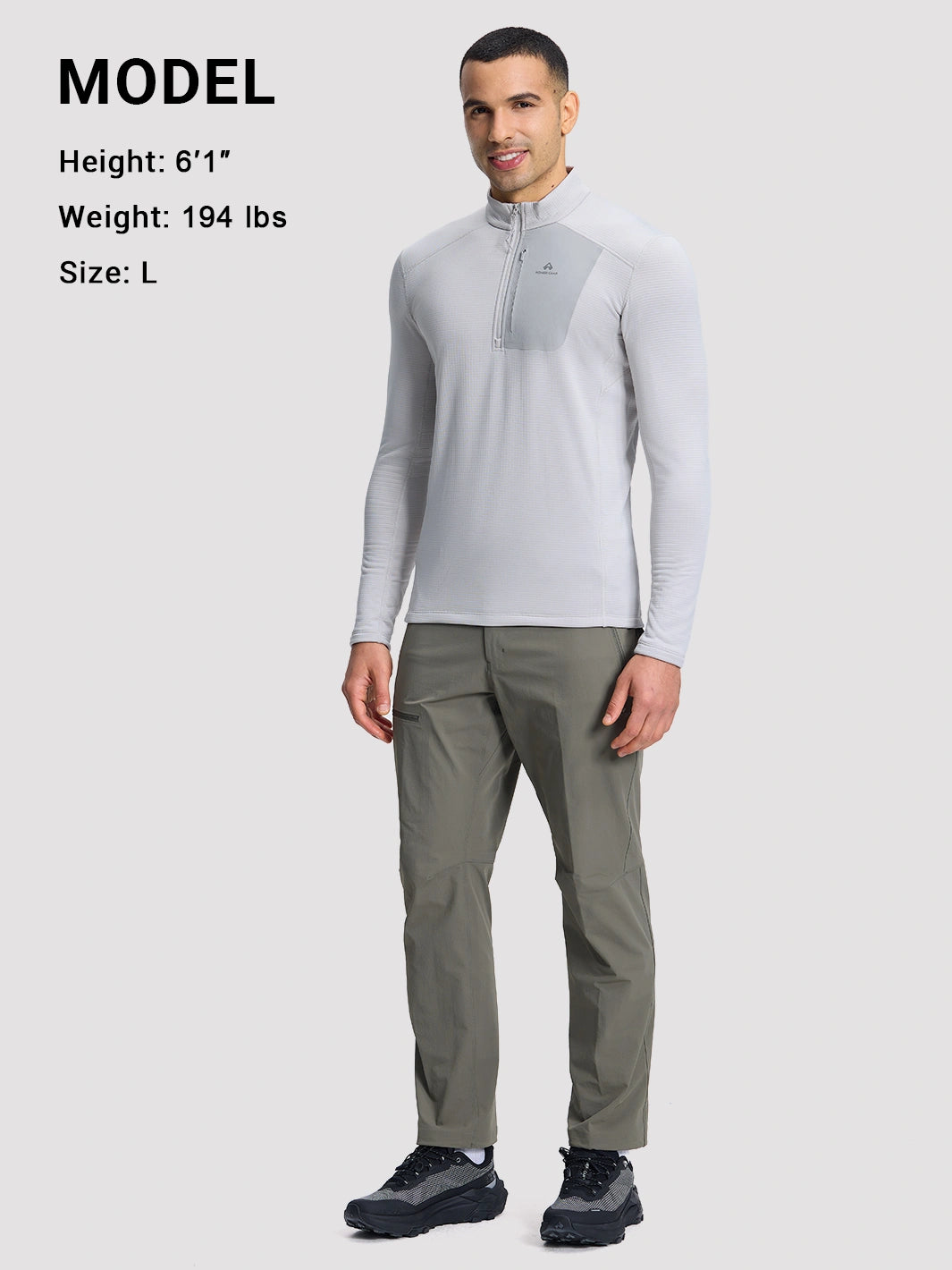 Men's Dynamic Half Zip Grid Fleece Pullover PIONEER CAMP
