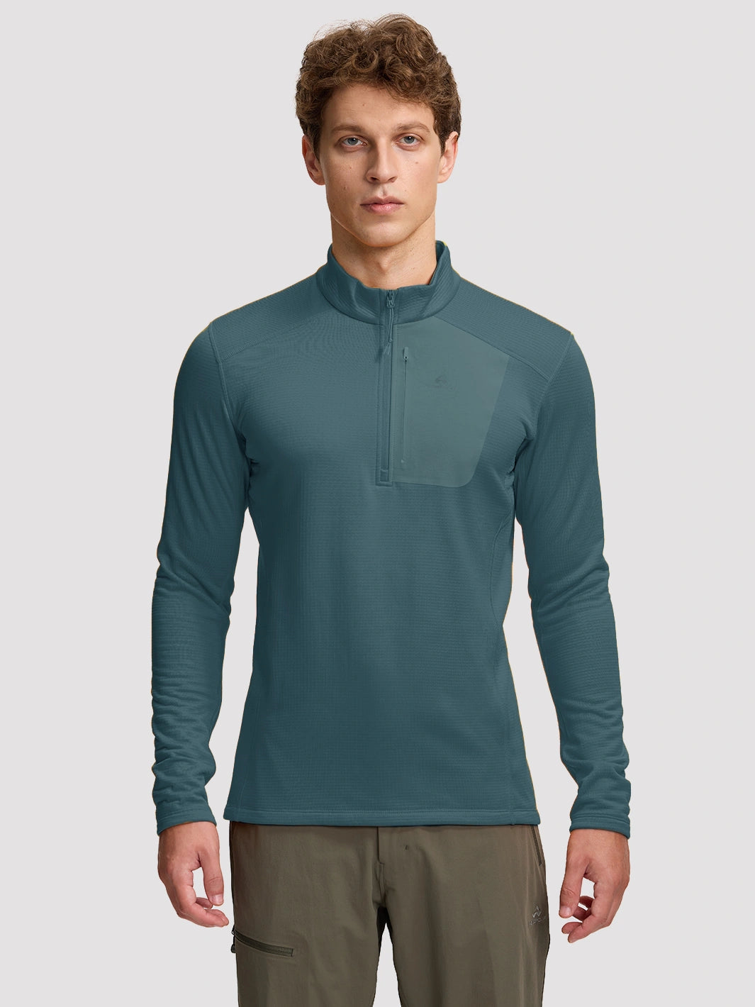 Men's Lightweight 1/4-Zip Grid Fleece Pullover PIONEER CAMP