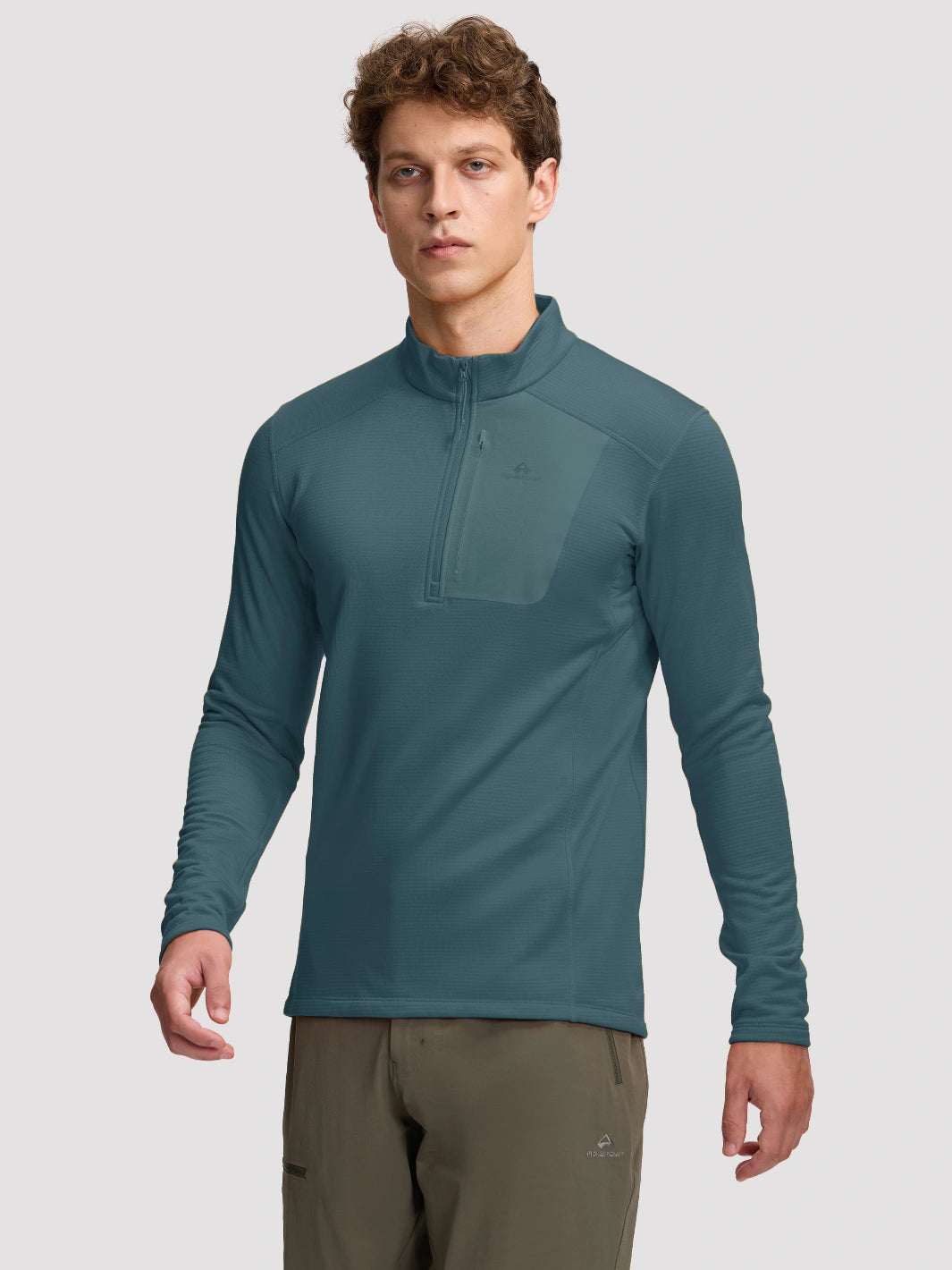 Men's Lightweight 1/4-Zip Grid Fleece Pullover PIONEER CAMP