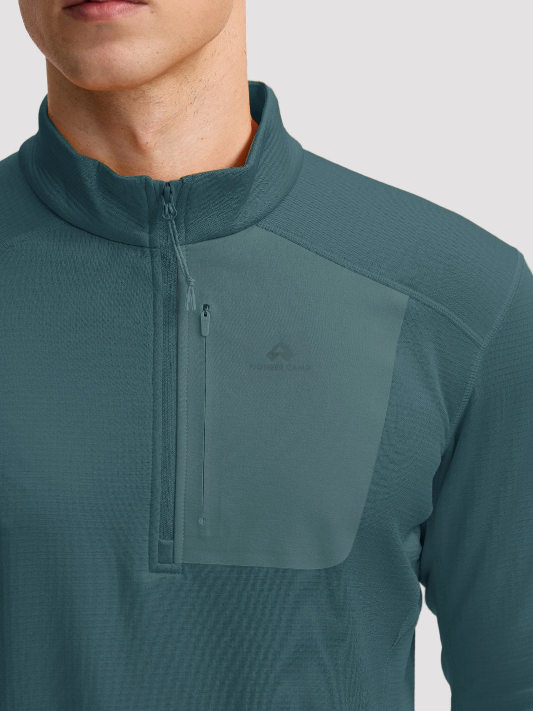 Men's Lightweight 1/4-Zip Grid Fleece Pullover PIONEER CAMP