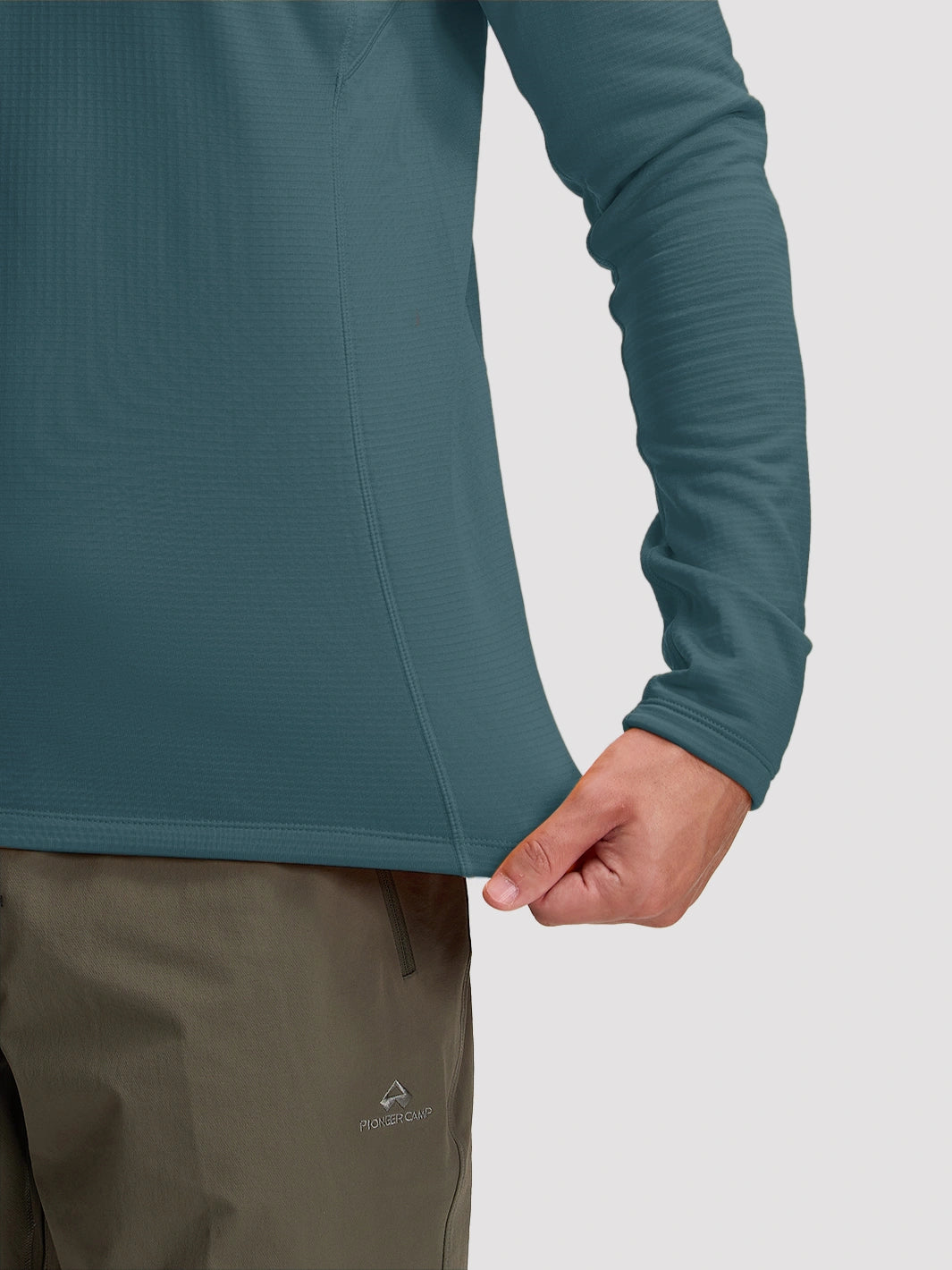 Men's Lightweight 1/4-Zip Grid Fleece Pullover PIONEER CAMP