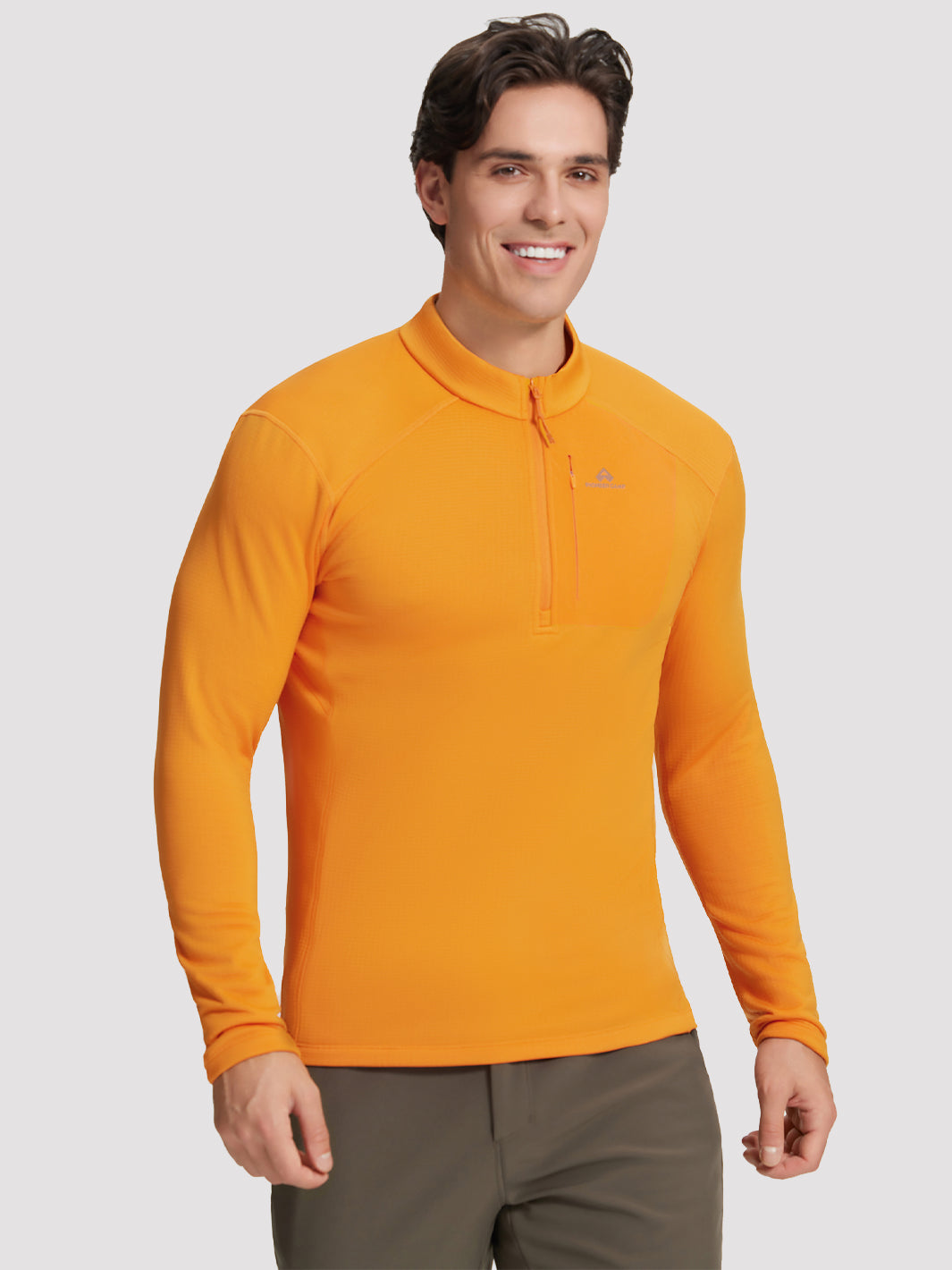 Men's Lightweight 1/4-Zip Grid Fleece Jacket