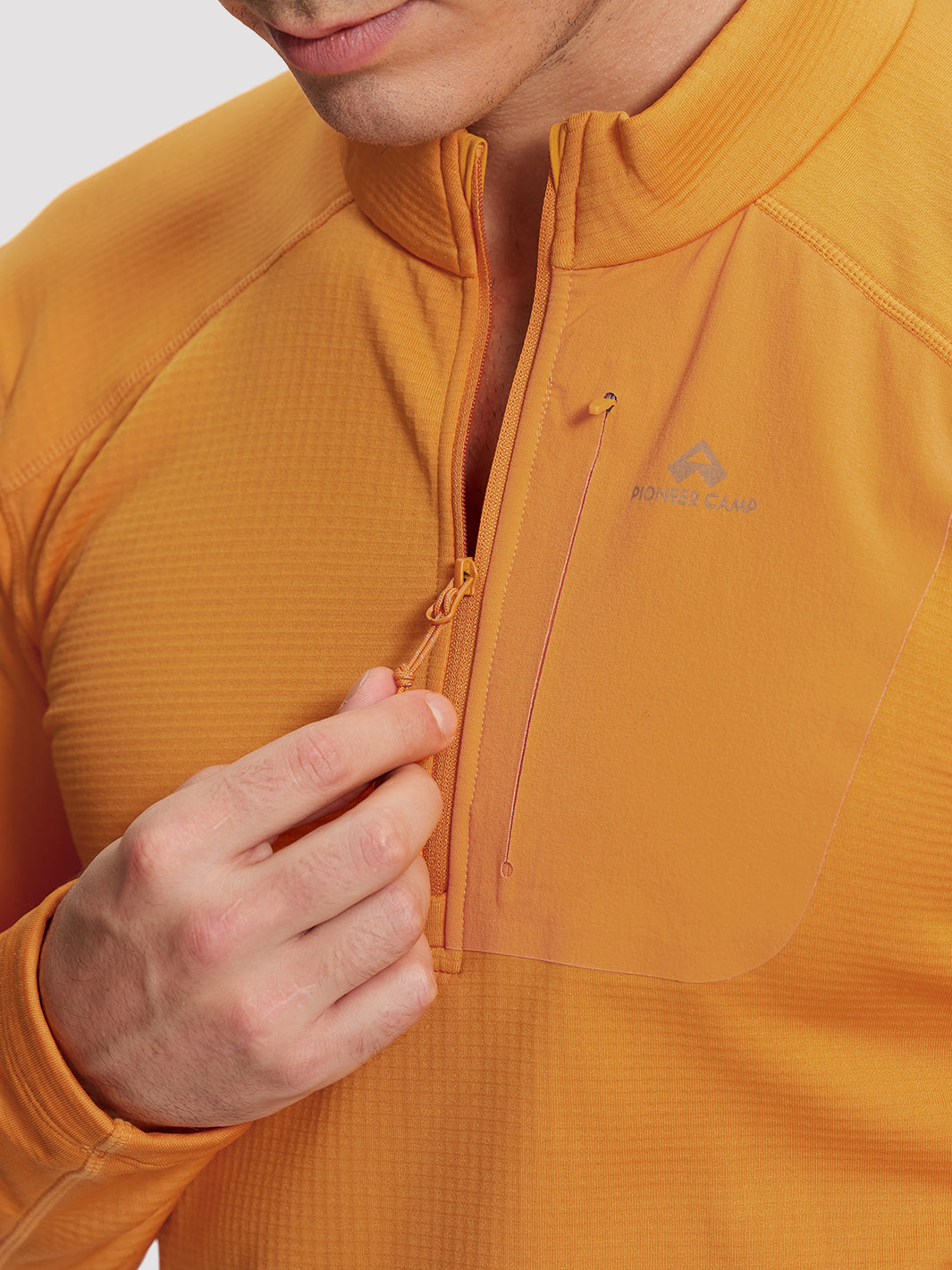 Men's Lightweight 1/4-Zip Grid Fleece Jacket