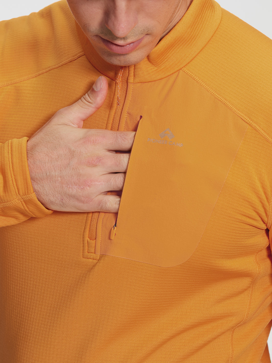 Men's Lightweight 1/4-Zip Grid Fleece Jacket