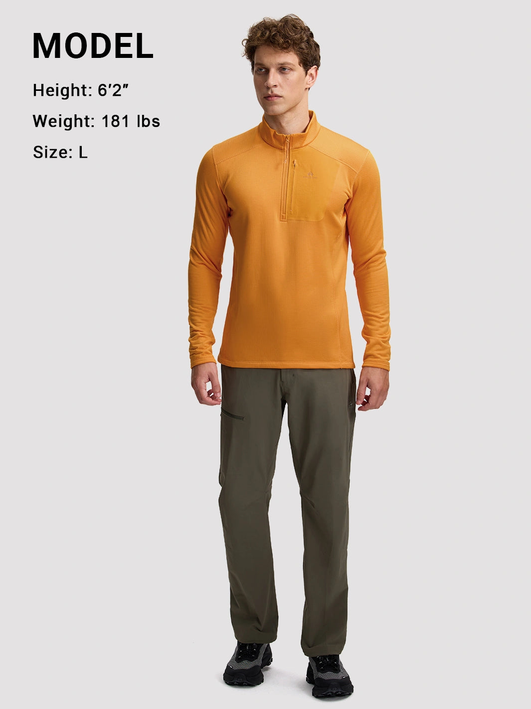 Men's Lightweight 1/4-Zip Grid Fleece Pullover PIONEER CAMP