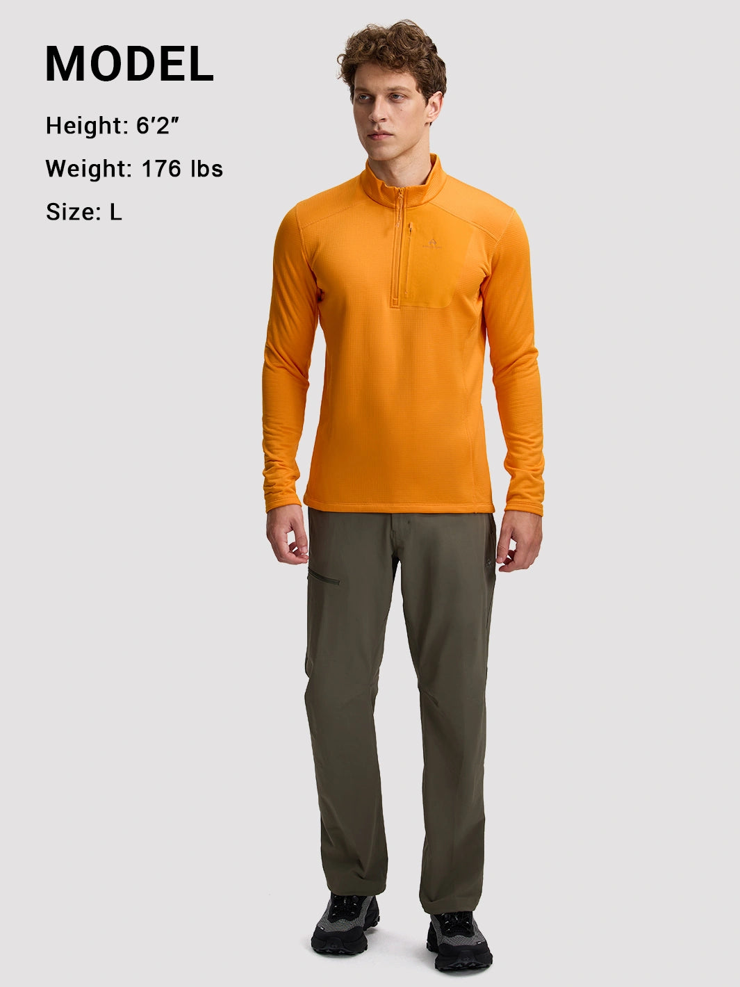 Men's Dynamic Half Zip Grid Fleece Pullover PIONEER CAMP