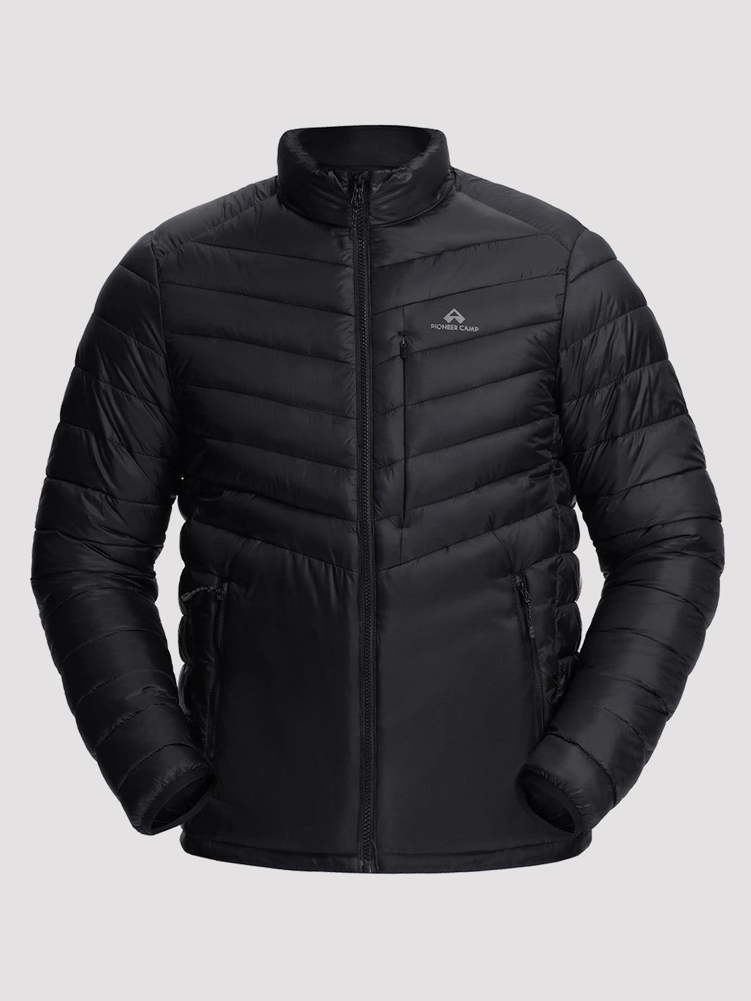 Men's Lightweight Water-Resistant Stand Collar Puffer Jacket