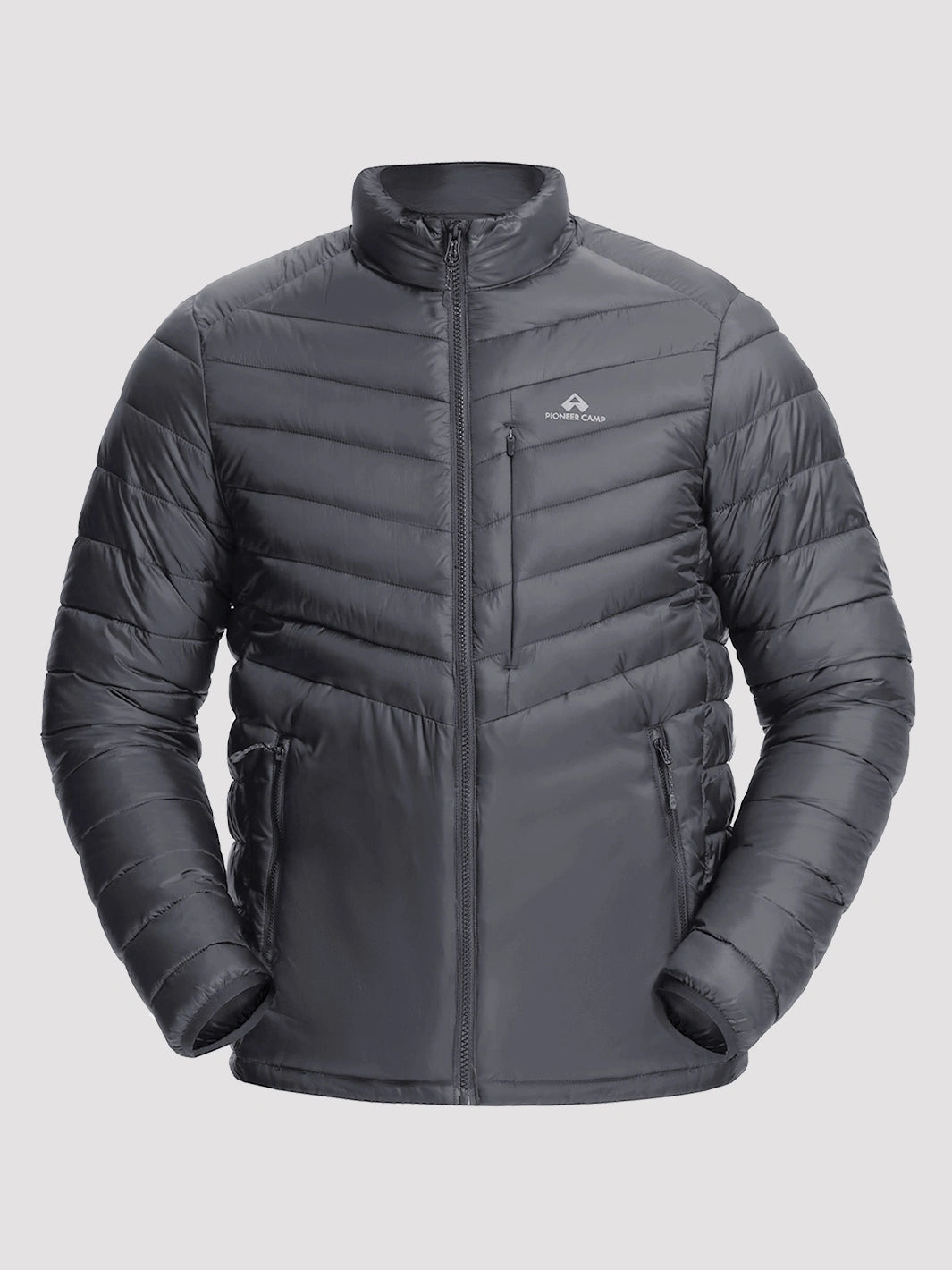 Men's Lightweight Water-Resistant Stand Collar Puffer Jacket
