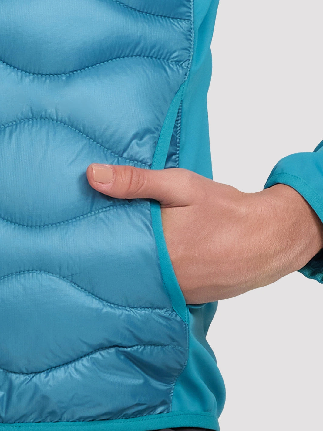 Women's Lightweight Hybrid Running Jacket with Stretch Panels