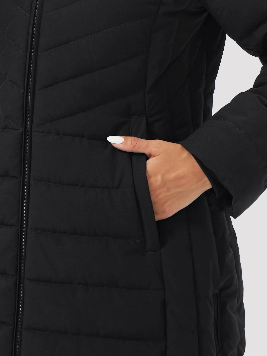 Women's Long Waterproof Puffer Parka with Removable Faux Fur Hood PIONEER CAMP