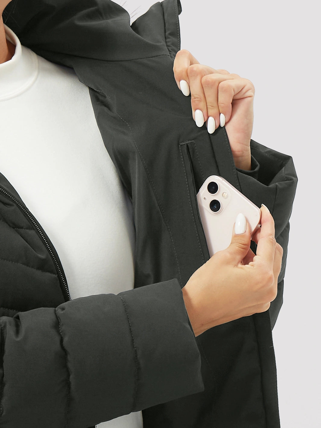 Women's Long Waterproof Puffer Parka with Removable Faux Fur Hood PIONEER CAMP