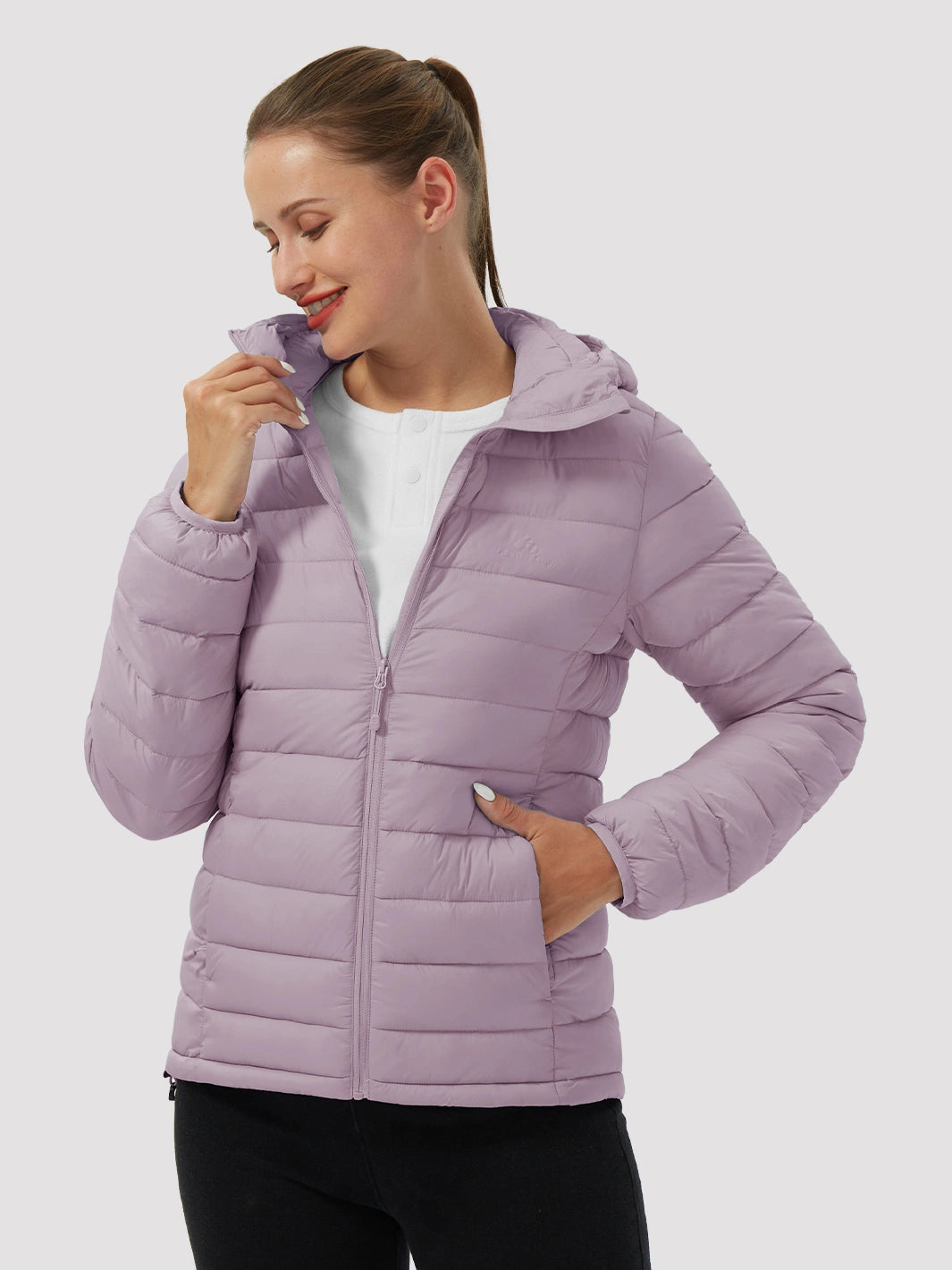 Women's 12oz Lightweight Packable Puffer Jacket with Hood
