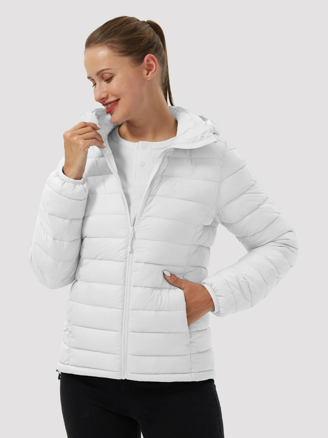 Women's 12oz Lightweight Packable Puffer Jacket with Hood