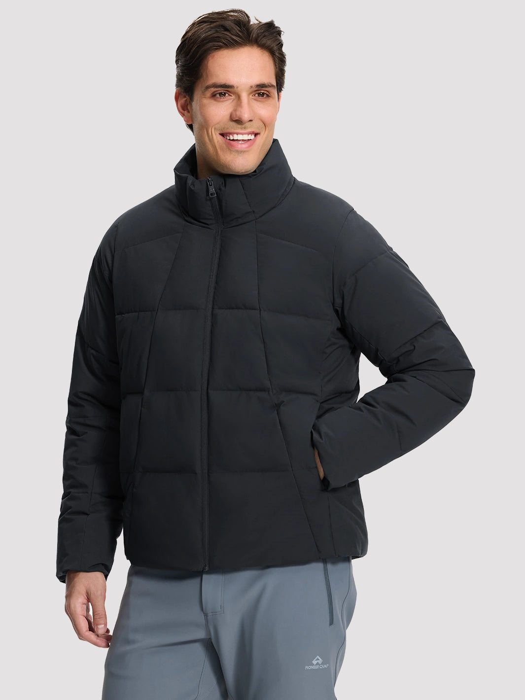 Men's Waterproof Cotton-Filled Stand-Collar Puffer Jacket PIONEER CAMP