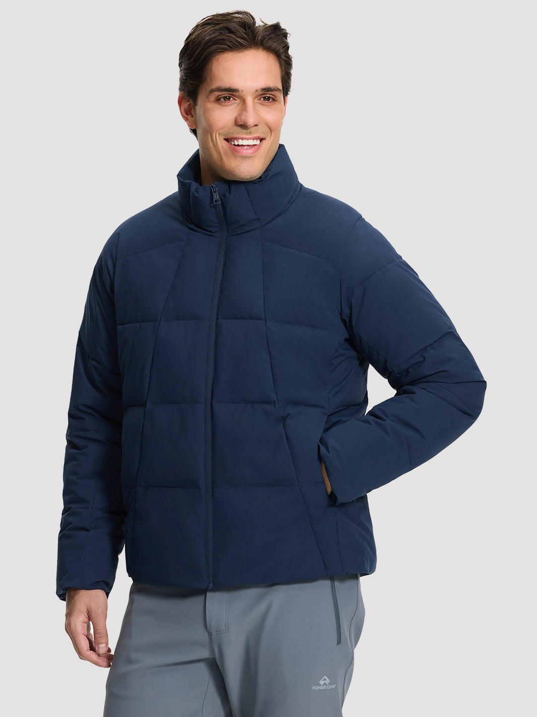 Men's Waterproof Cotton-Filled Stand-Collar Puffer Jacket PIONEER CAMP