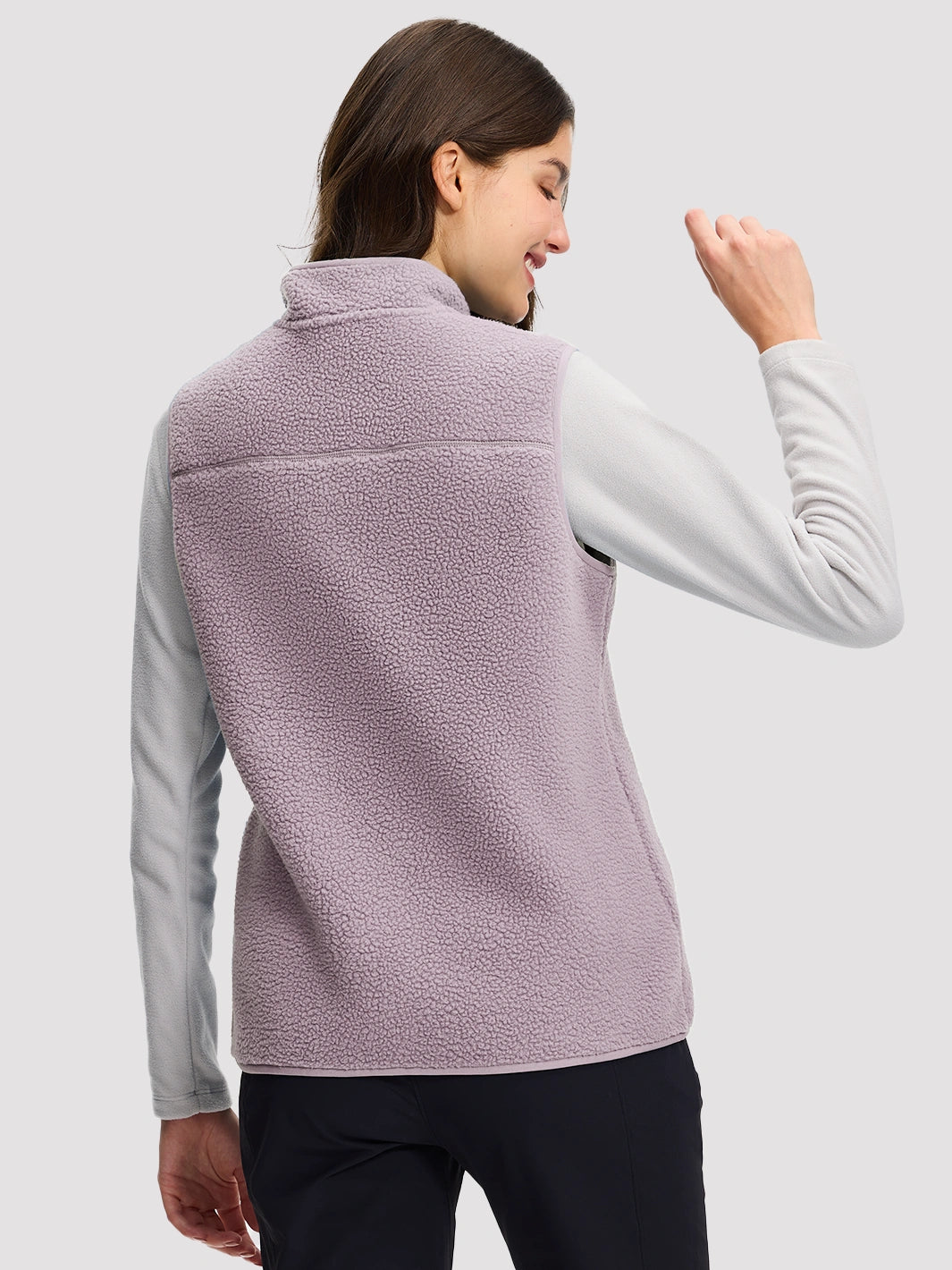 Women's Sherpa Fleece Full-Zip Vest PIONEER CAMP