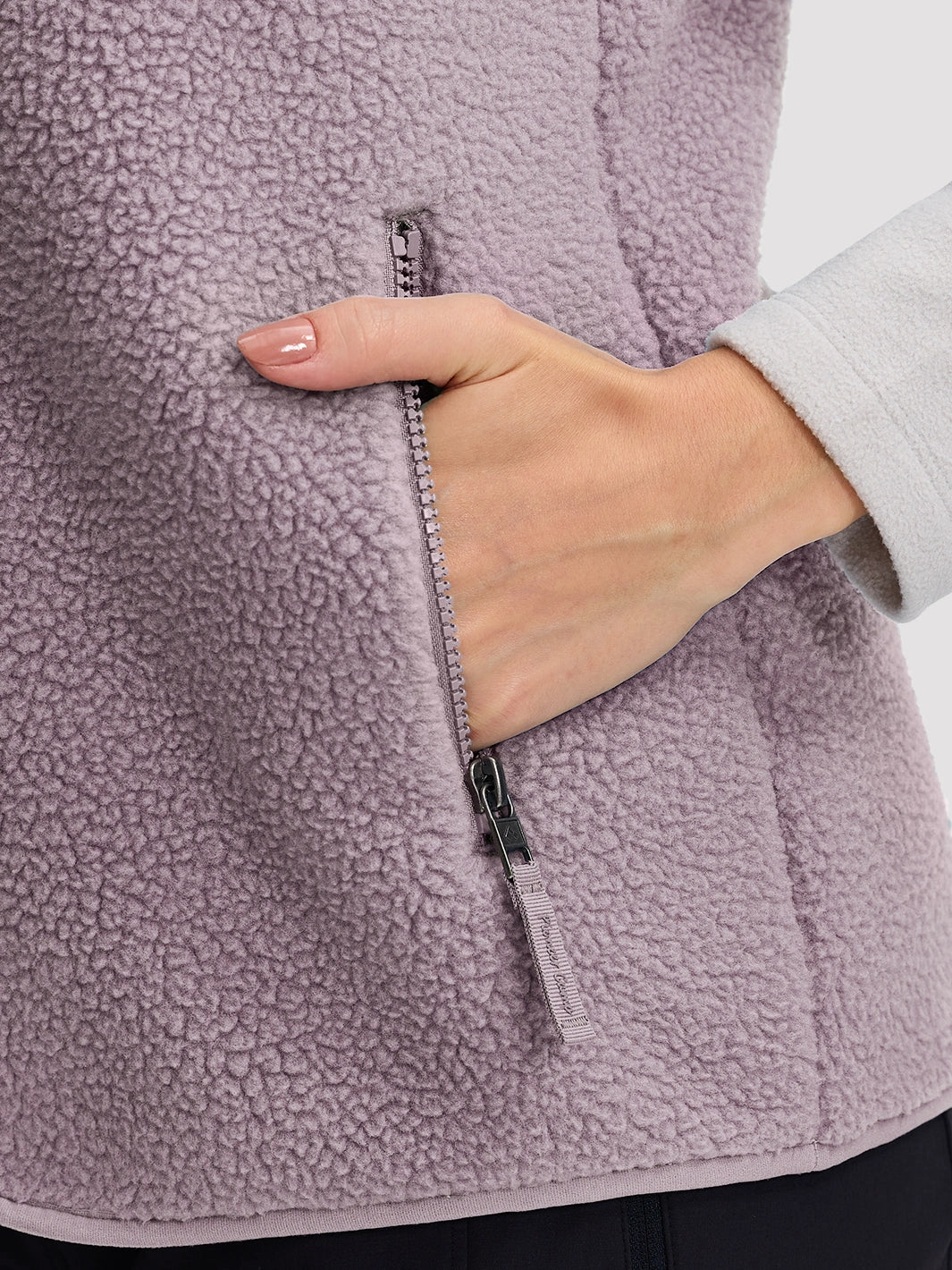 Women's Sherpa Fleece Full-Zip Vest PIONEER CAMP