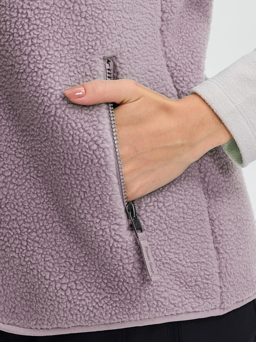 Women's 380G Sherpa Fleece Vest with 3 Zippered Pockets
