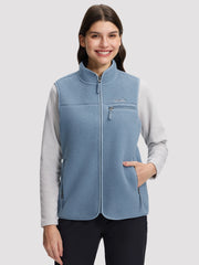 Women's 380G Sherpa Fleece Vest with 3 Zippered Pockets