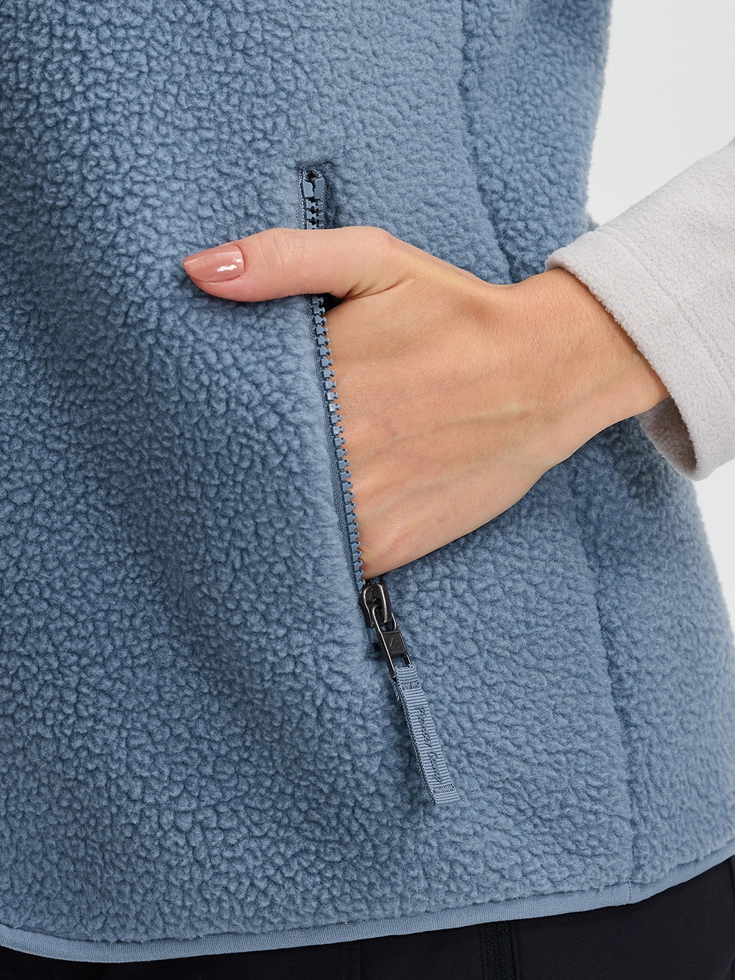 Women's 380G Sherpa Fleece Vest with 3 Zippered Pockets