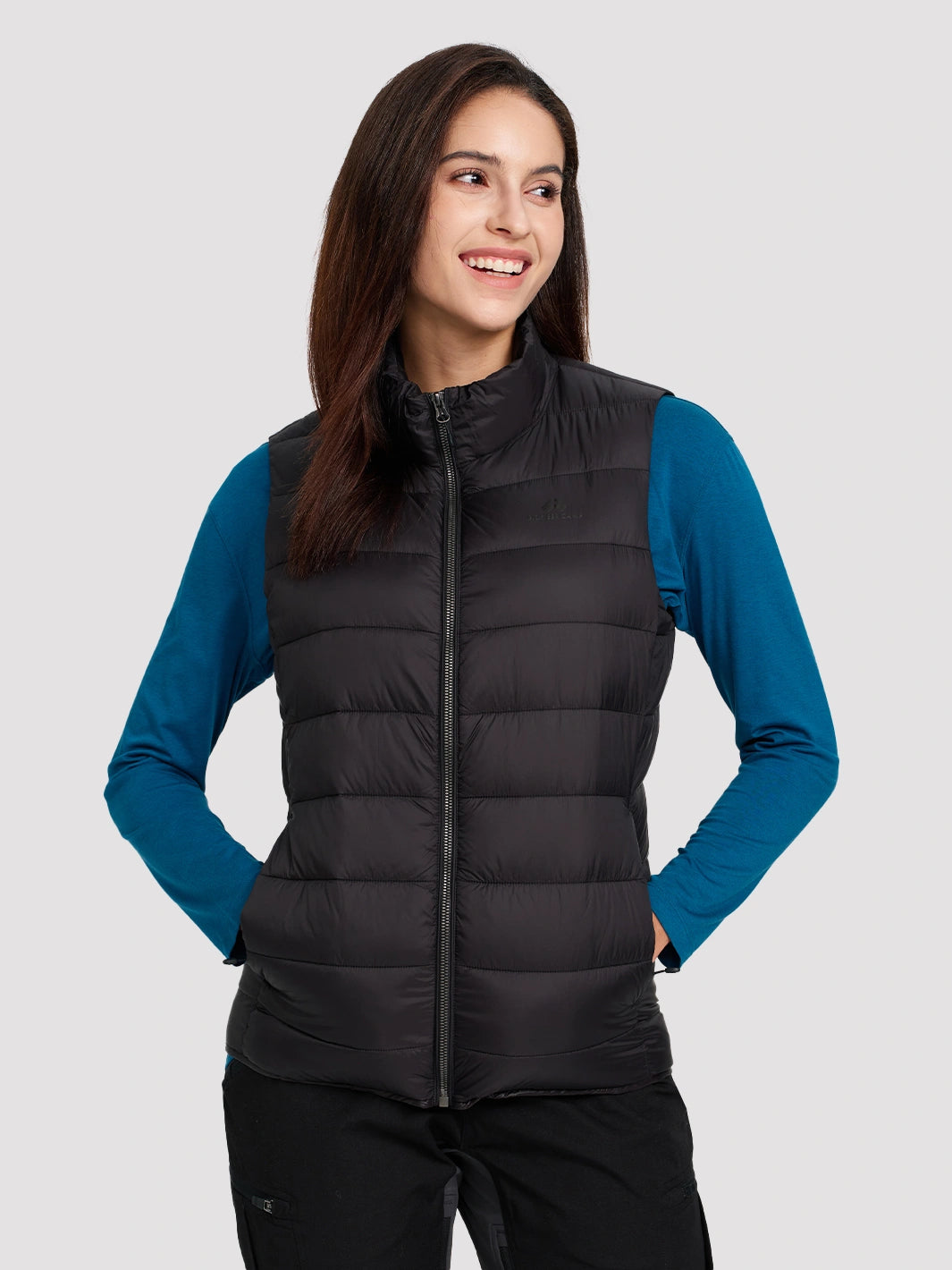Women's Lightweight Packable Puffer Vest with Pouch