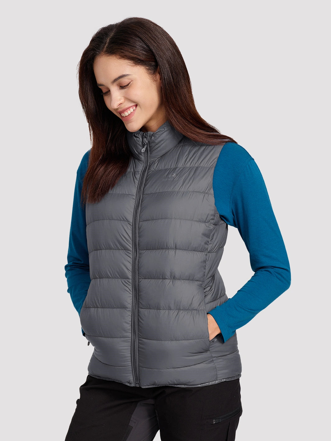 Women's Lightweight Packable Puffer Vest with Pouch