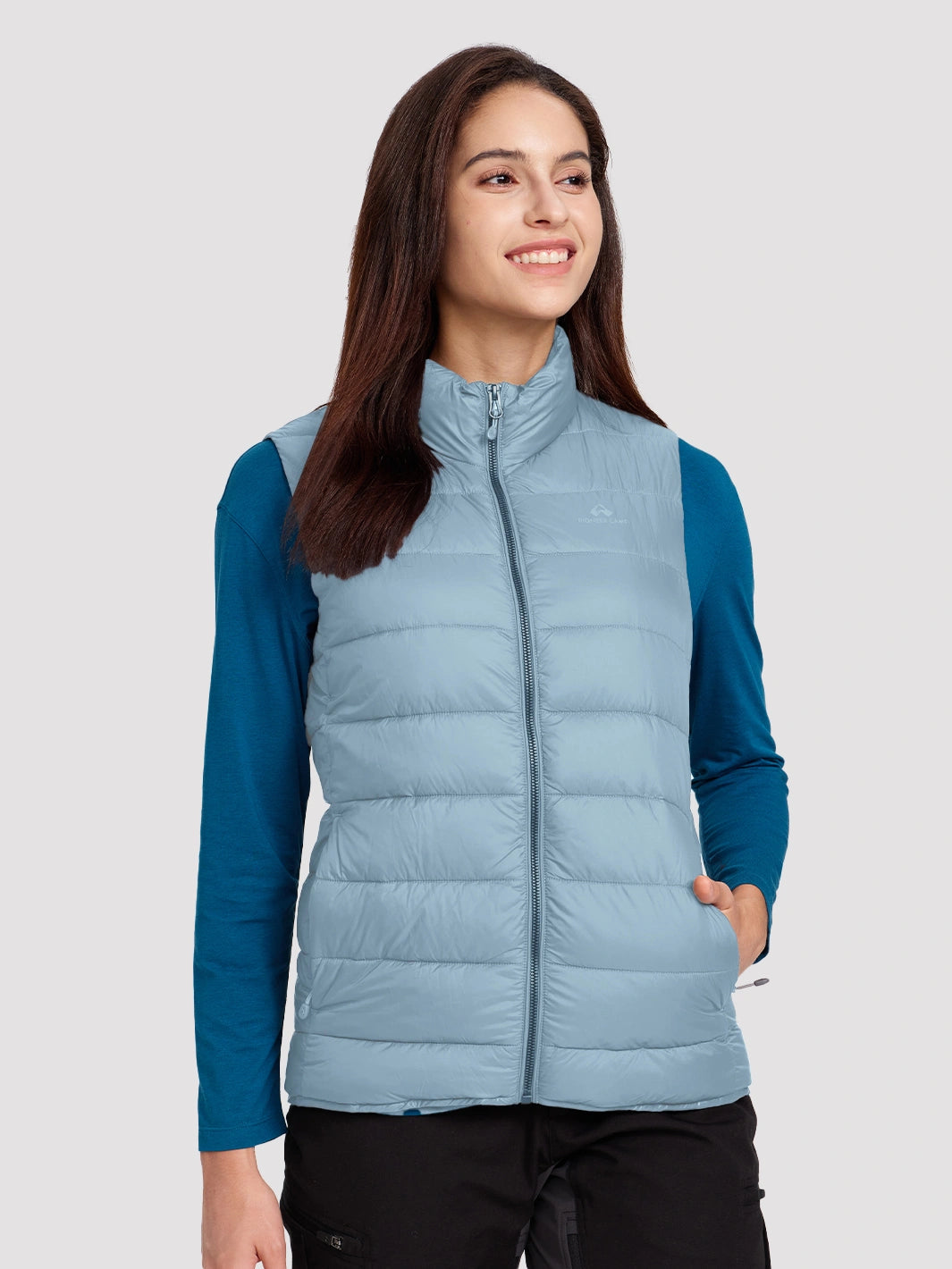 Women's Lightweight Packable Puffer Vest with Pouch