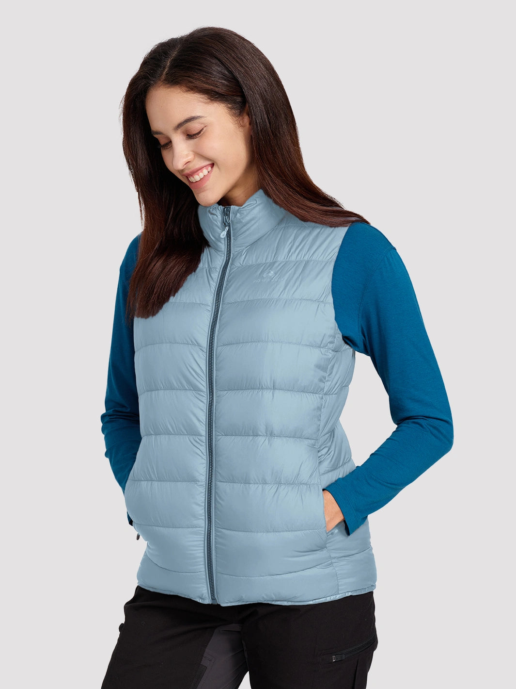 Women's Lightweight Packable Puffer Vest with Pouch