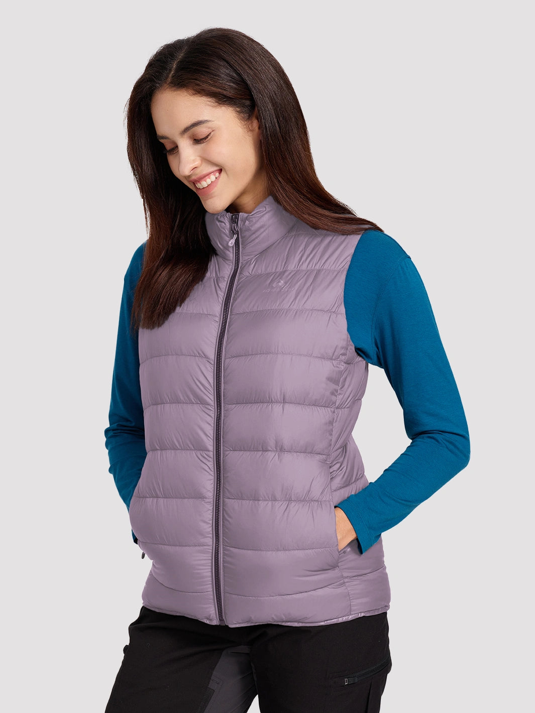 Women's Lightweight Packable Puffer Vest with Pouch