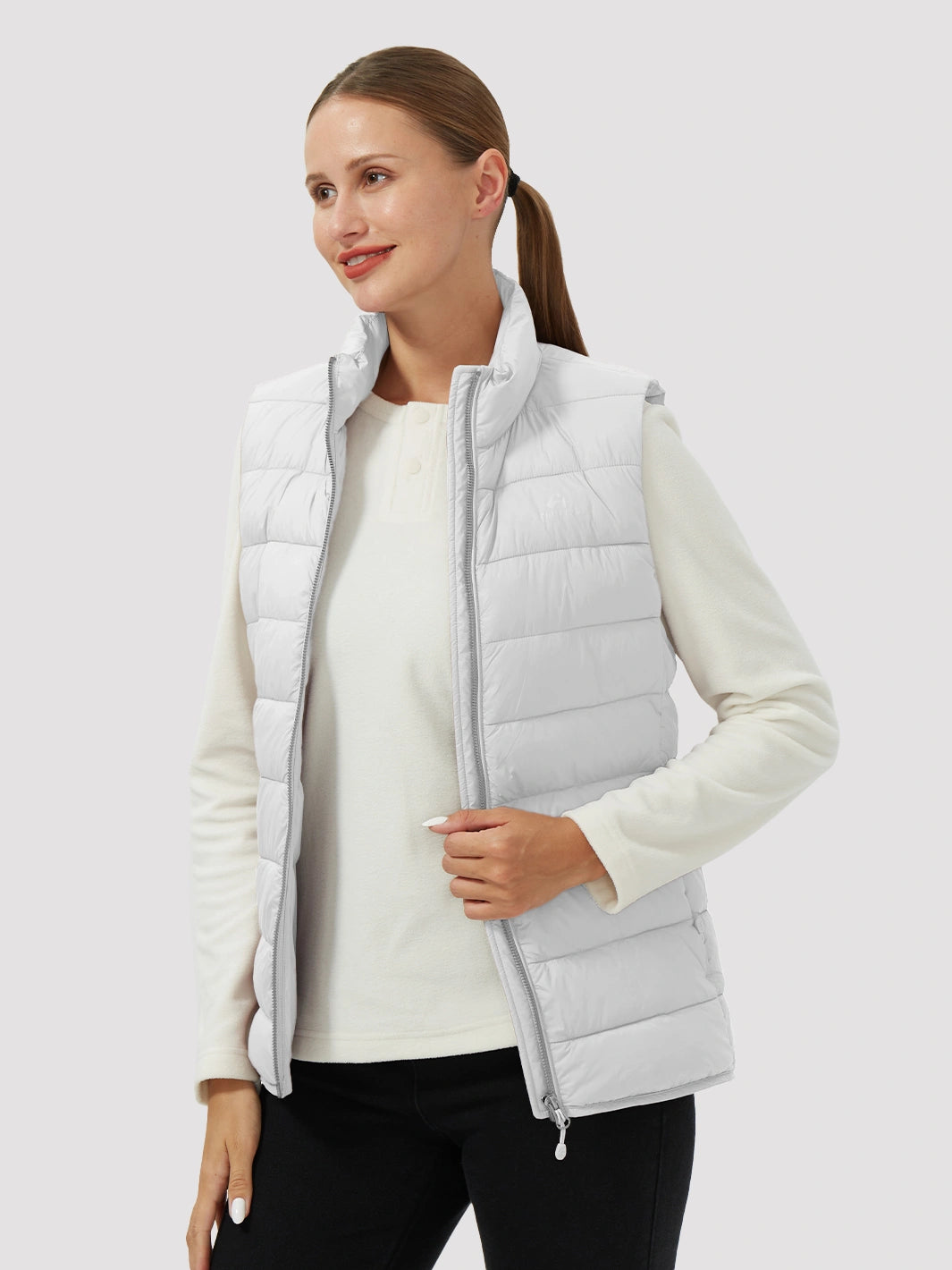 Women's Lightweight Packable Puffer Vest with Pouch