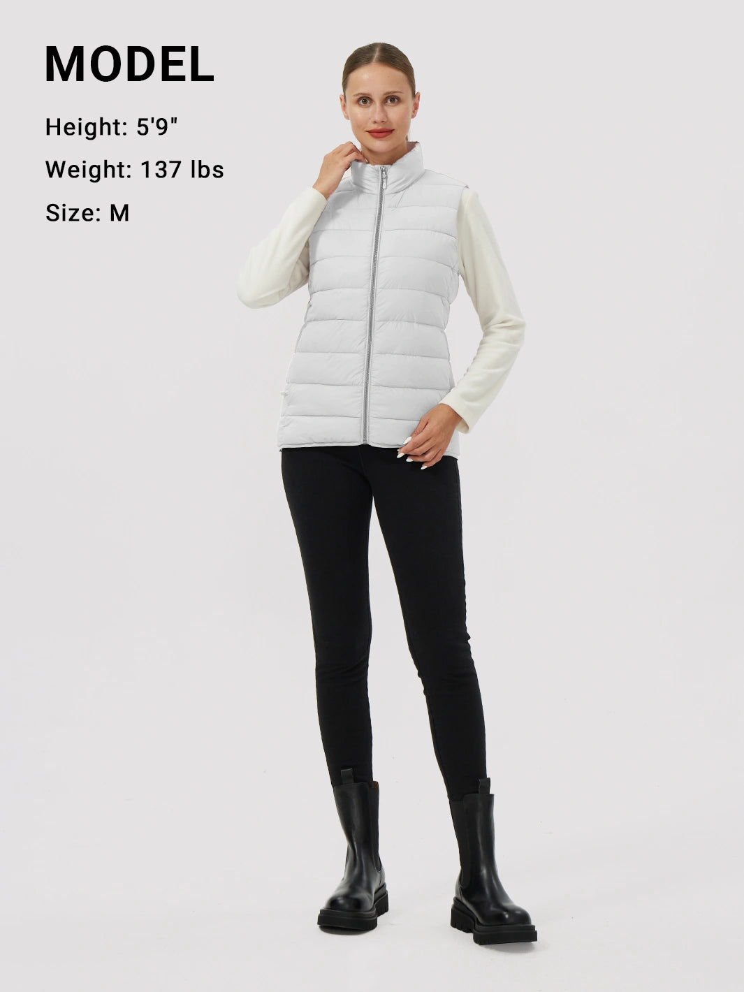Women's Lightweight Packable Puffer Vest with Pouch
