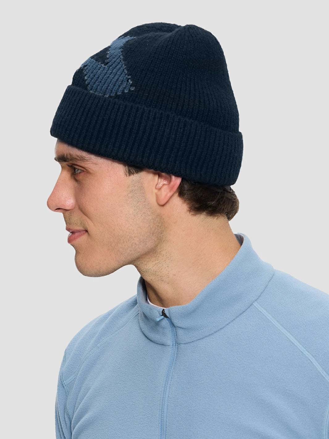 Men's Merino Wool Blend Thick Knit Beanie
