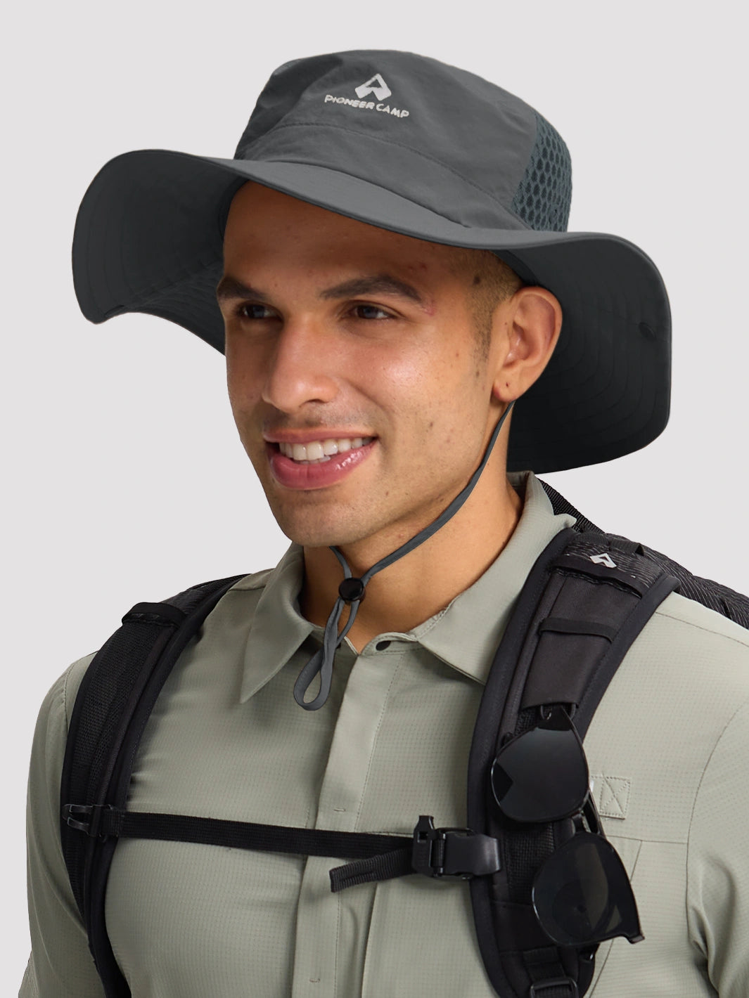 UPF 50+ 2-in-1 Wide Brim Bucket Hat PIONEER CAMP