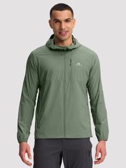 Sudadera con capucha para hombre, repelente al agua, UPF 100+, protección solar