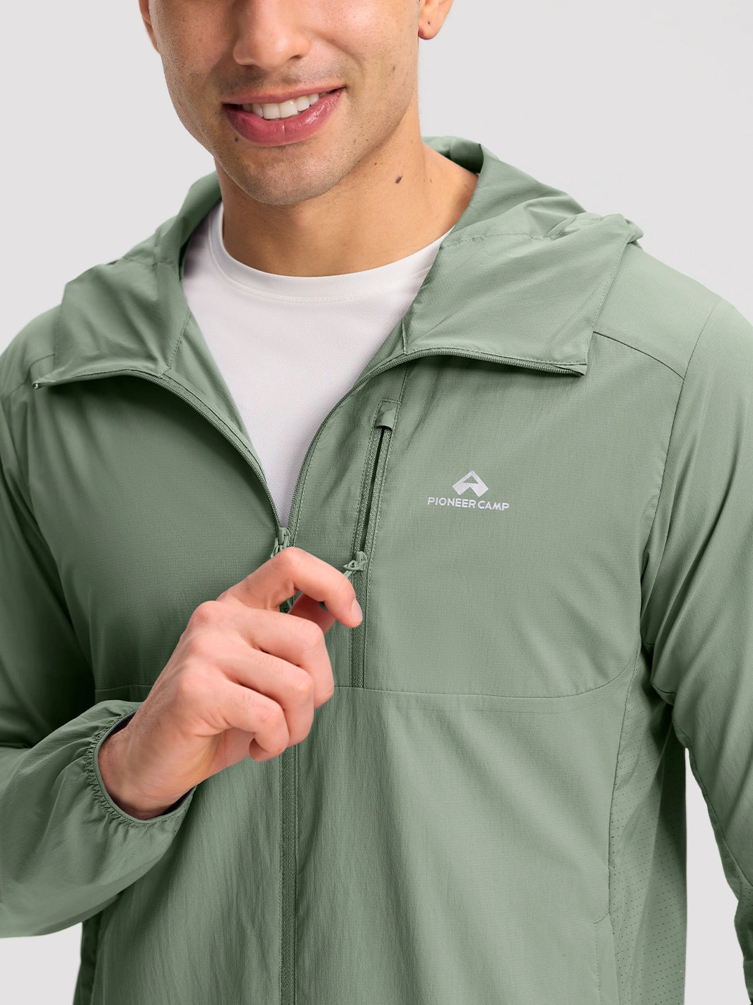 Sudadera con capucha para hombre, repelente al agua, UPF 100+, protección solar