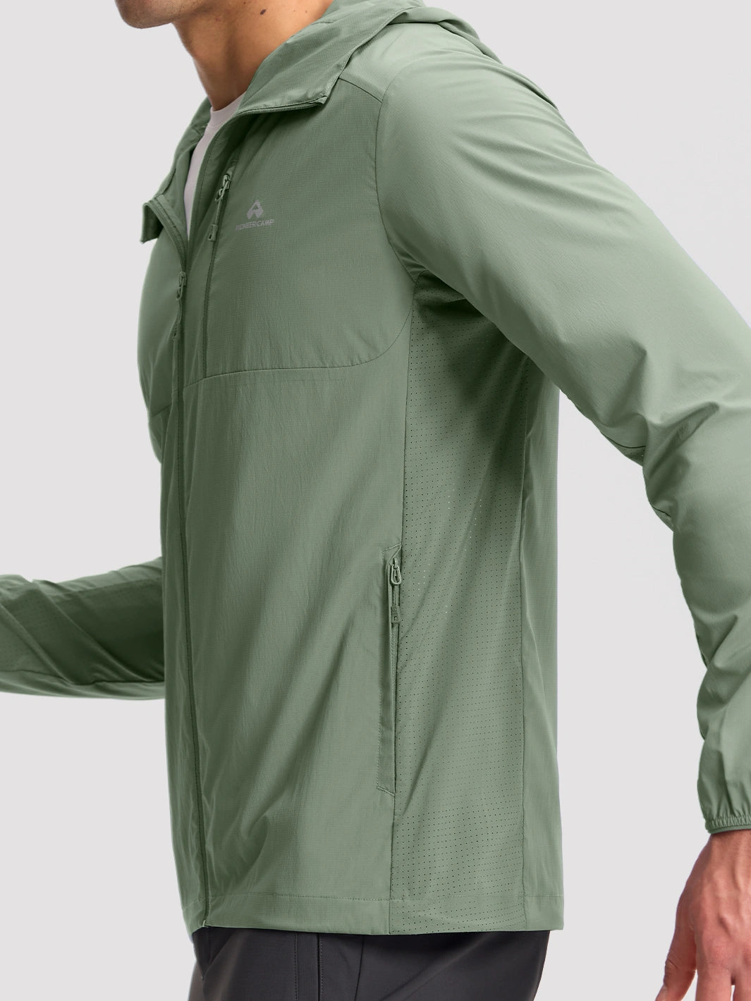 Sudadera con capucha para hombre, repelente al agua, UPF 100+, protección solar